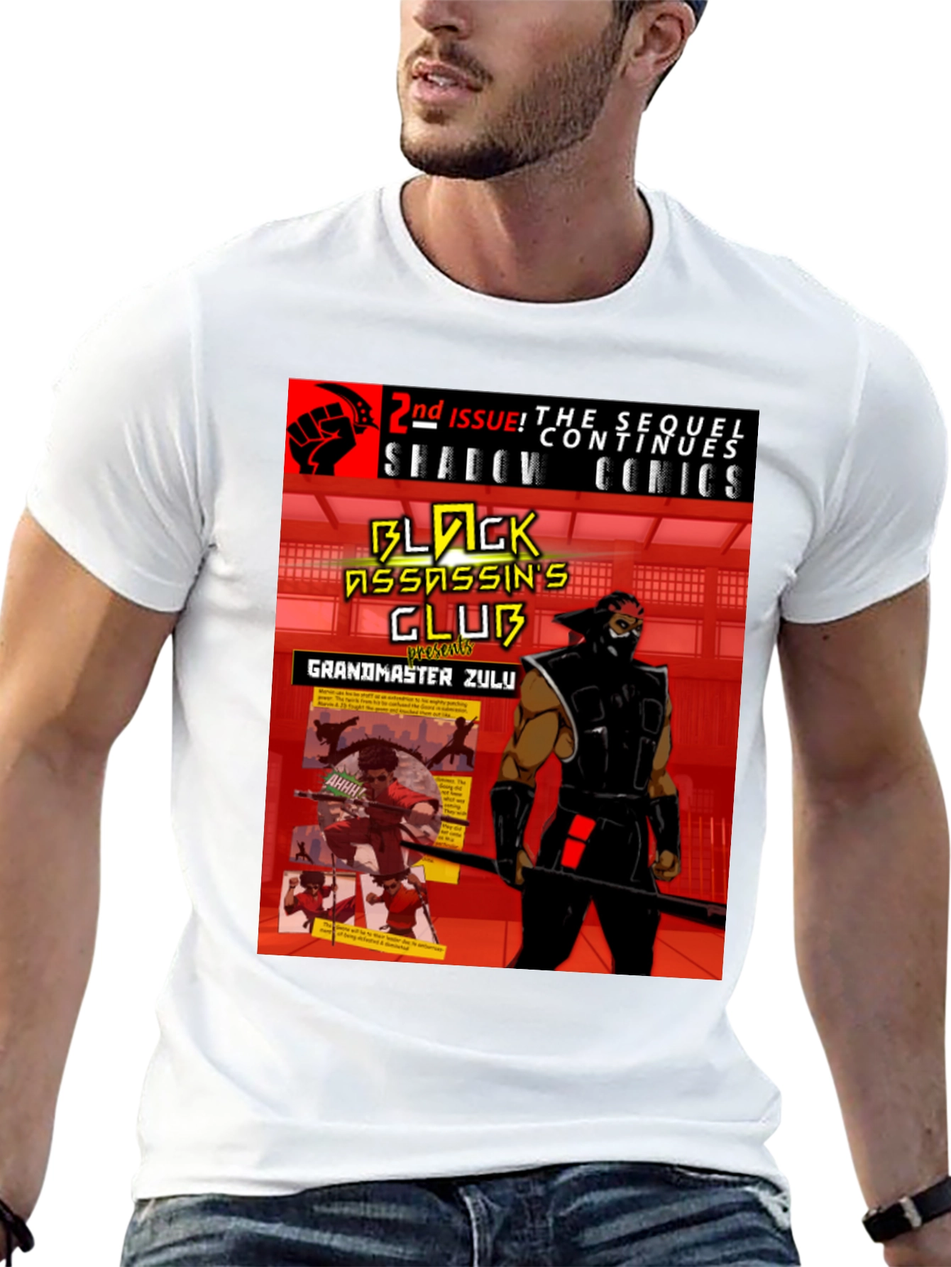 Black Assassins Club T-Shirt - Shadow Comics Style