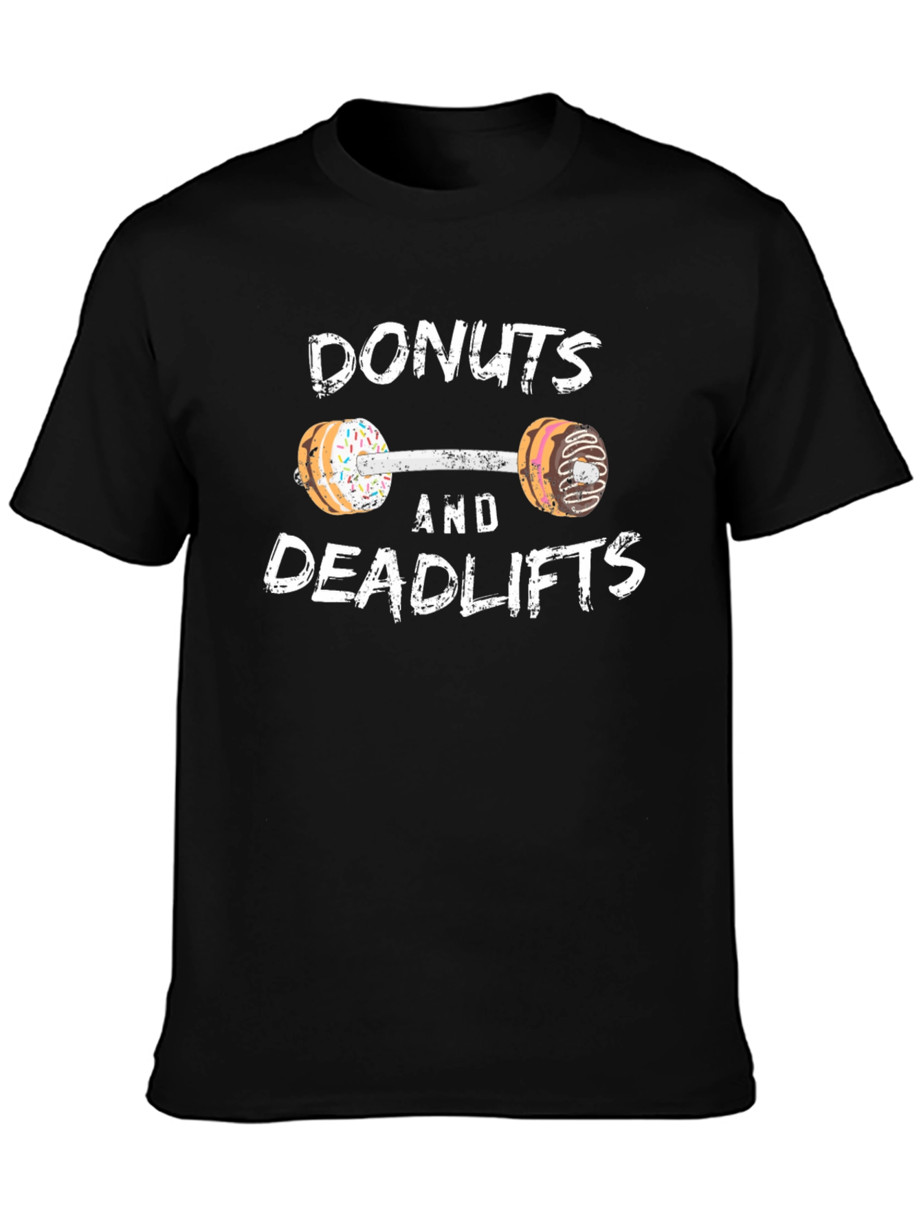 Donuts and Deadlifts Funny Workout Gym T-Shirt