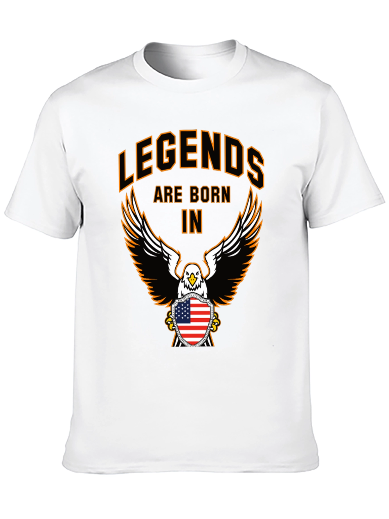 Legends Born T-Shirt Eagle Patriotic American USA Flag