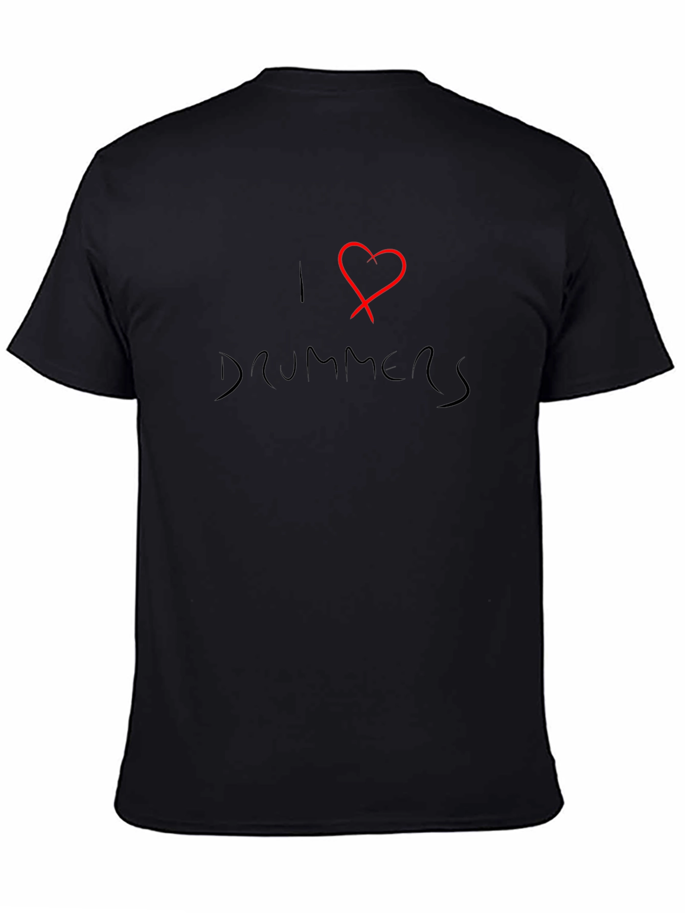 I Heart Drummers Black Graphic Tee