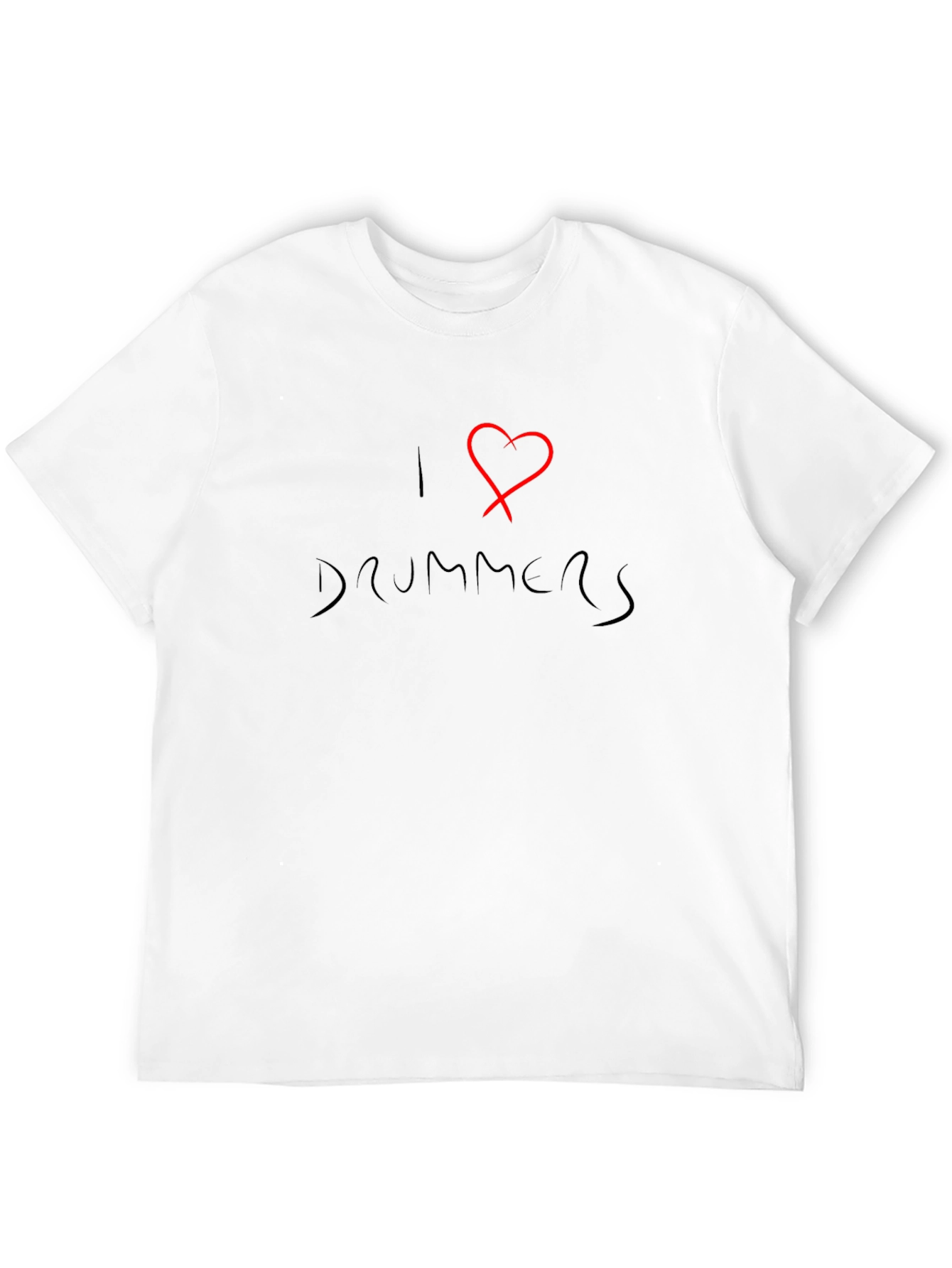 I Heart Drummers Black Graphic Tee