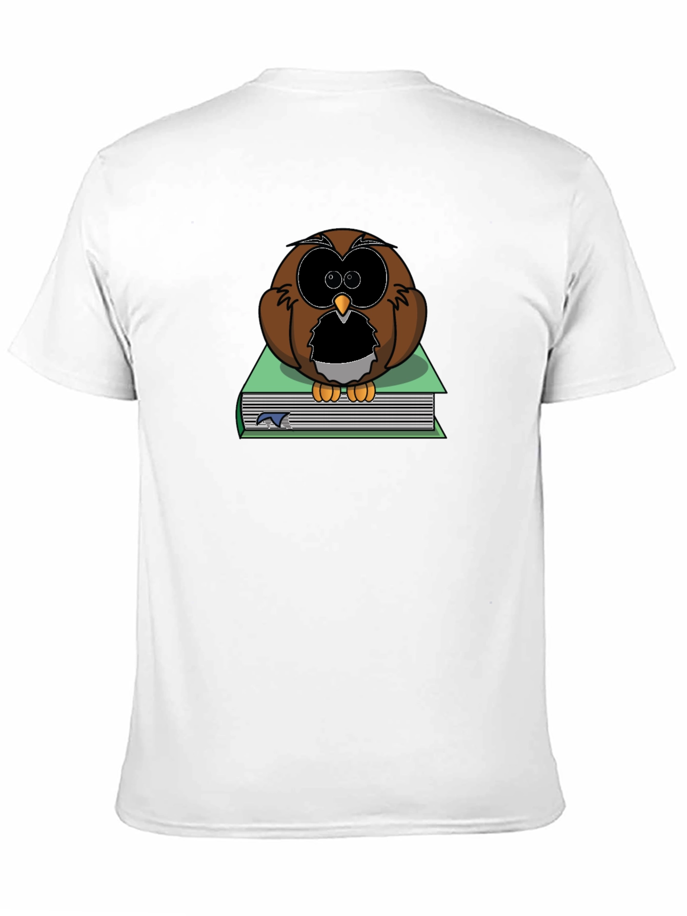 Owl on Book T-Shirt - Black Cotton Tee