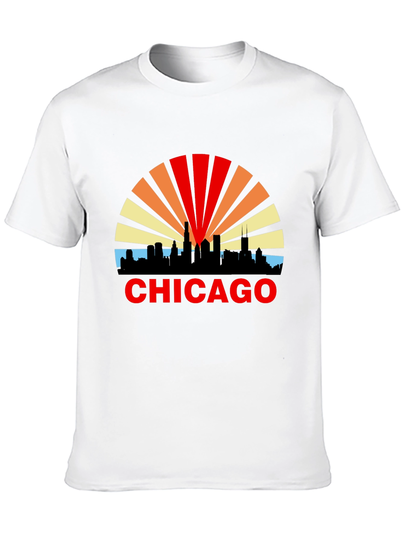 Chicago Skyline Graphic T-Shirt - Retro Style