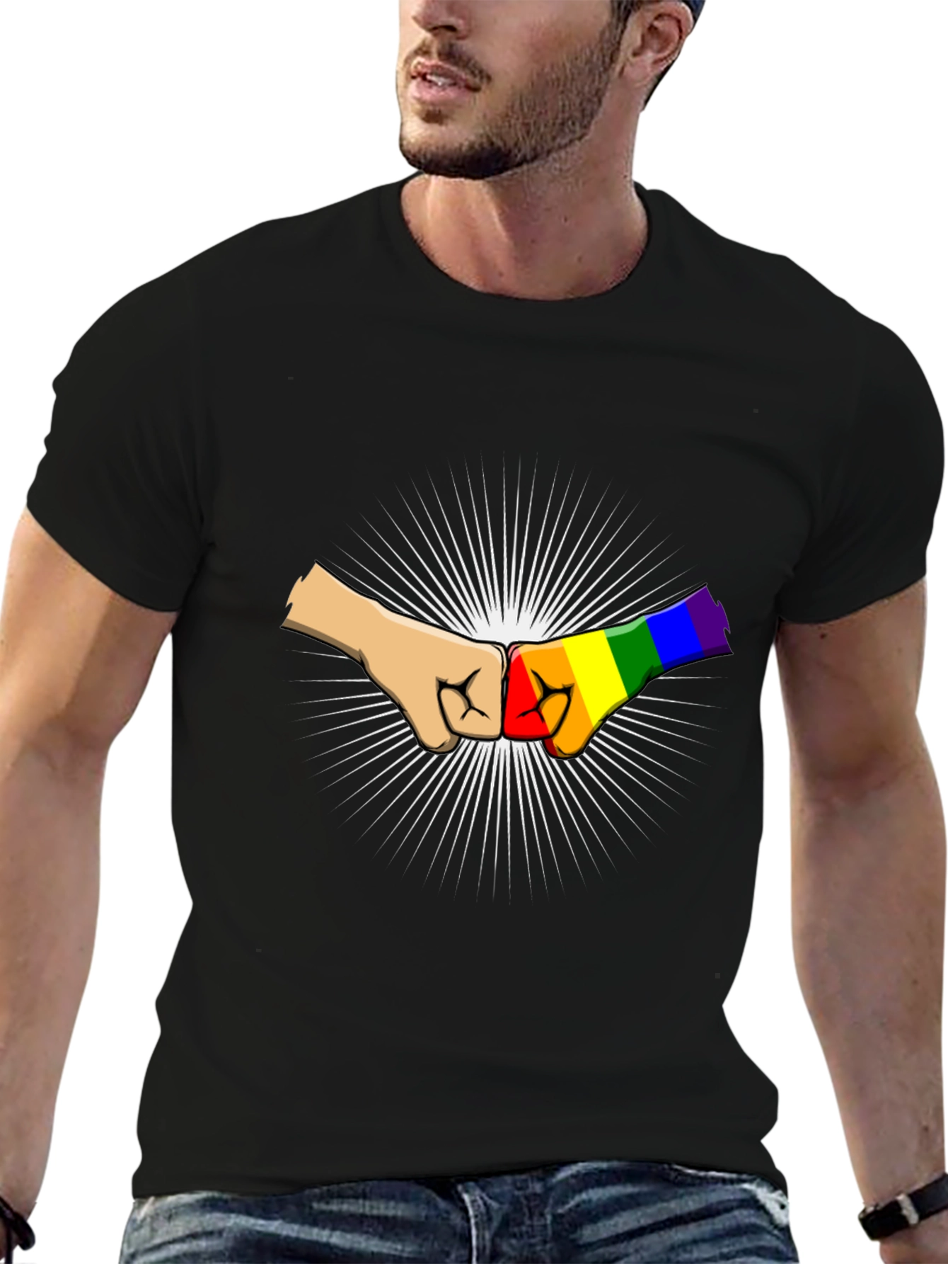 LGBT Fist Bump Graphic Tee