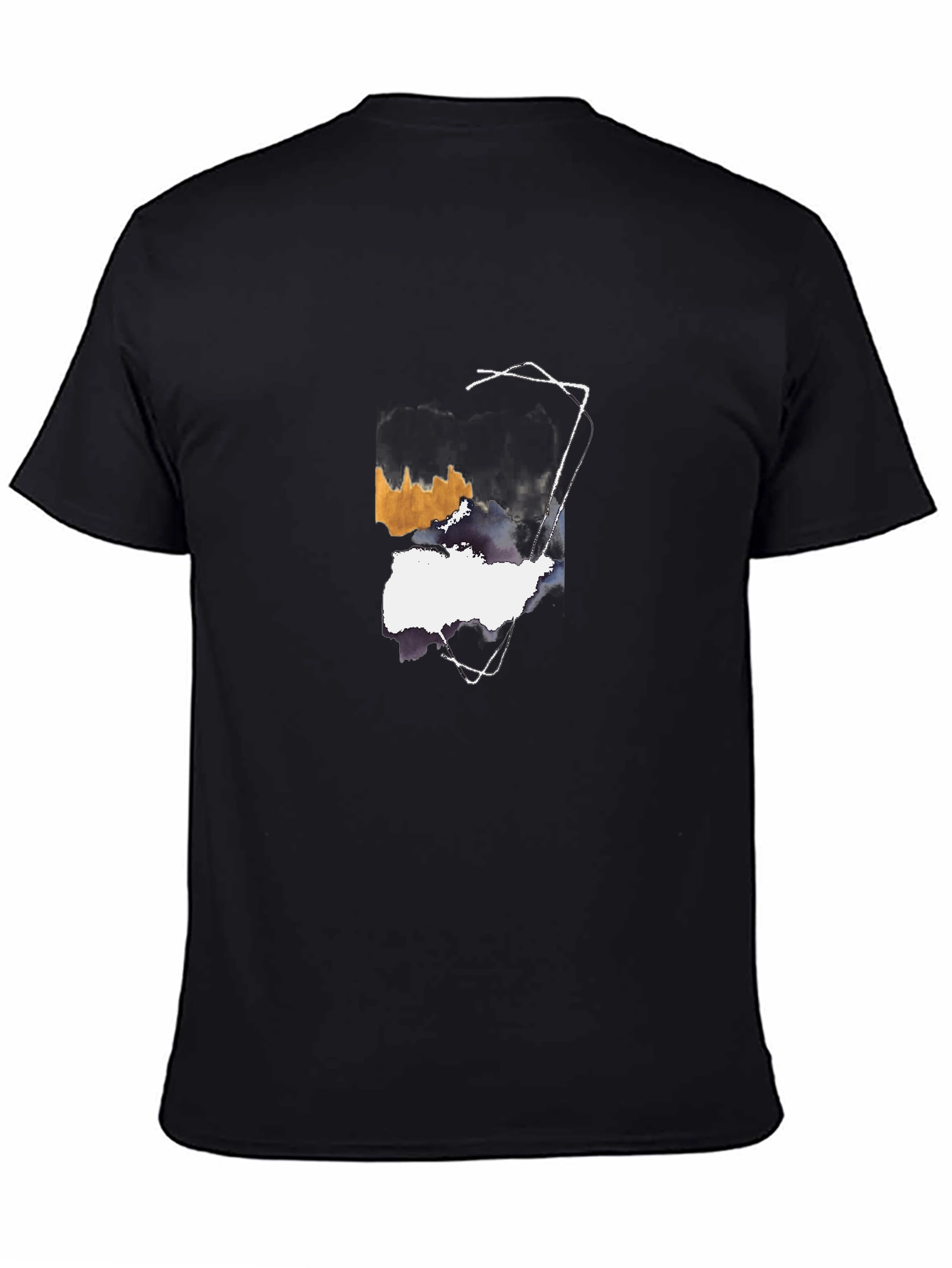 Abstract Art Graphic Tee - Black