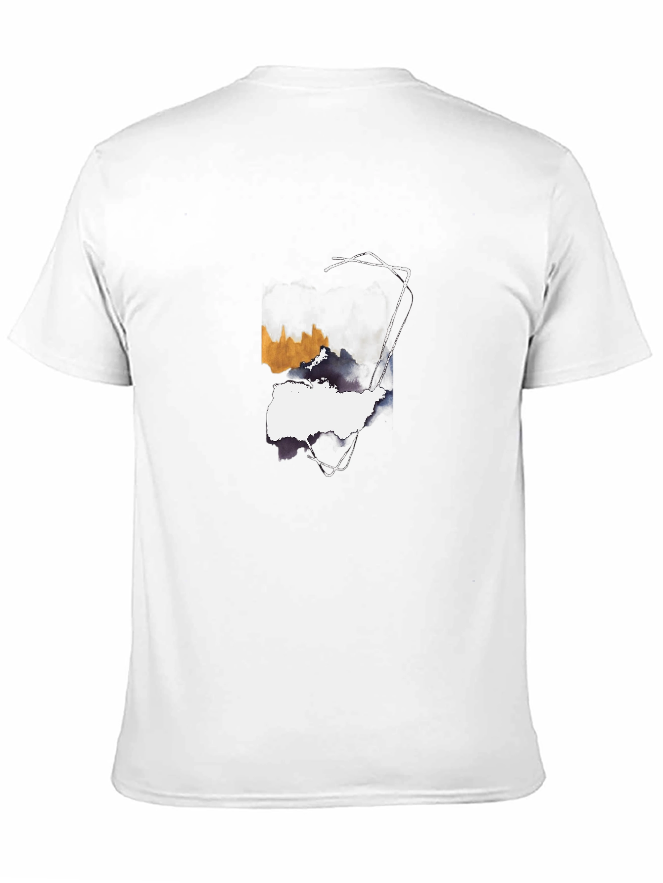 Abstract Art Graphic Tee - Black
