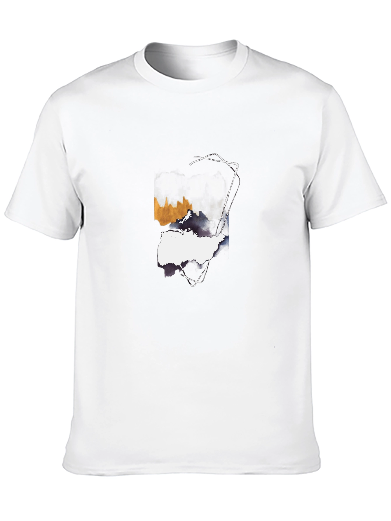 Abstract Art Graphic Tee - Black