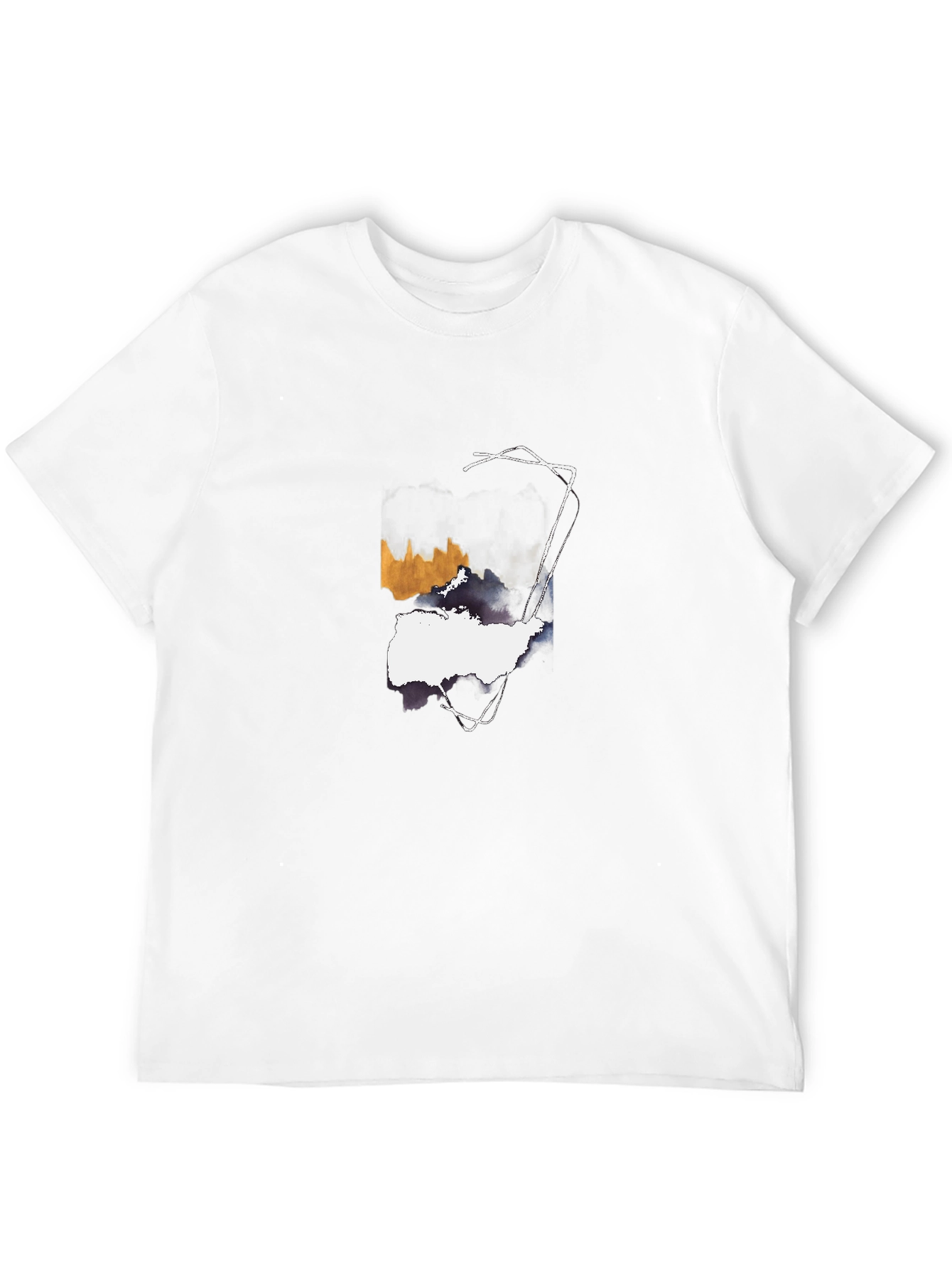 Abstract Art Graphic Tee - Black