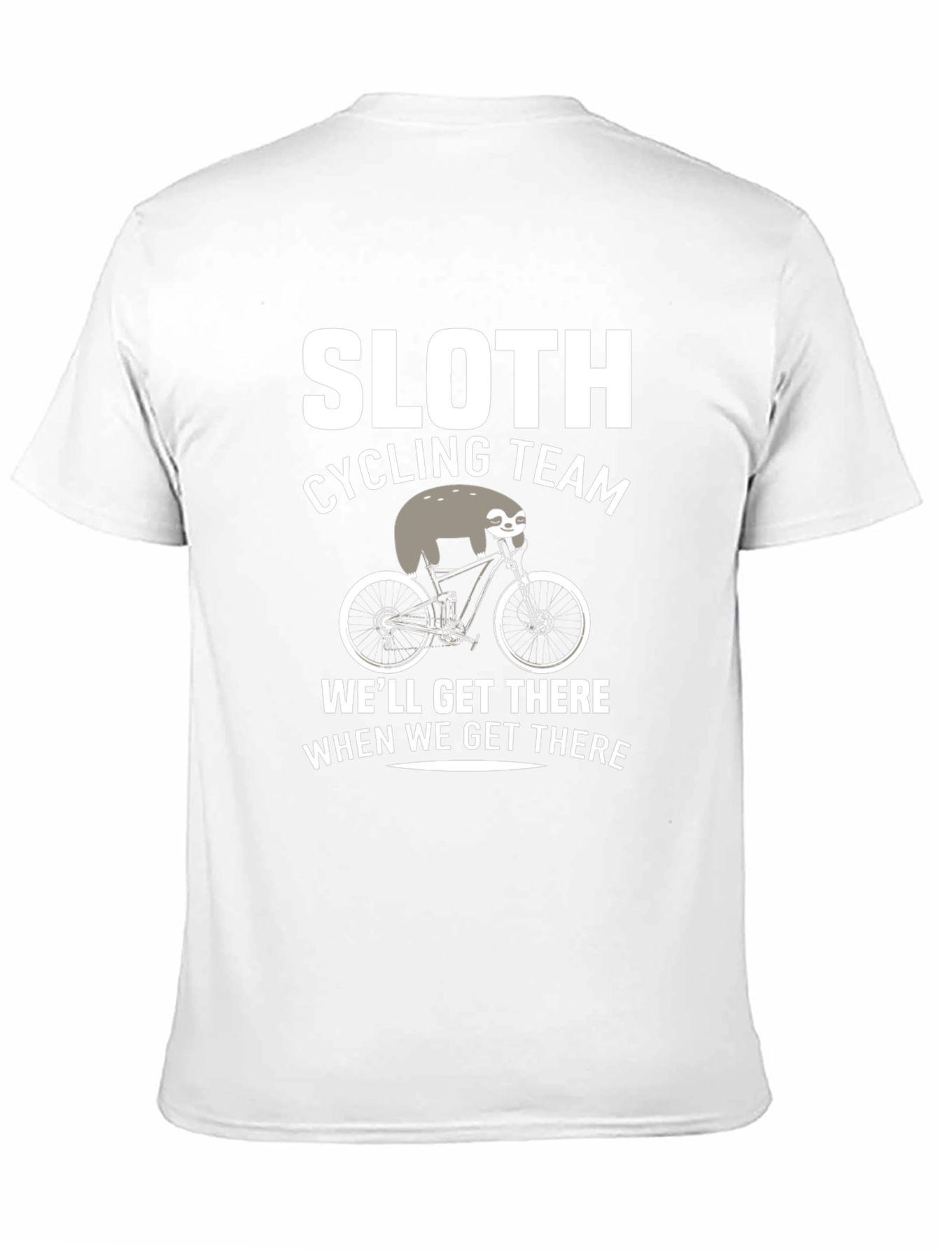 Sloth Cycling Team Black Graphic T-Shirt