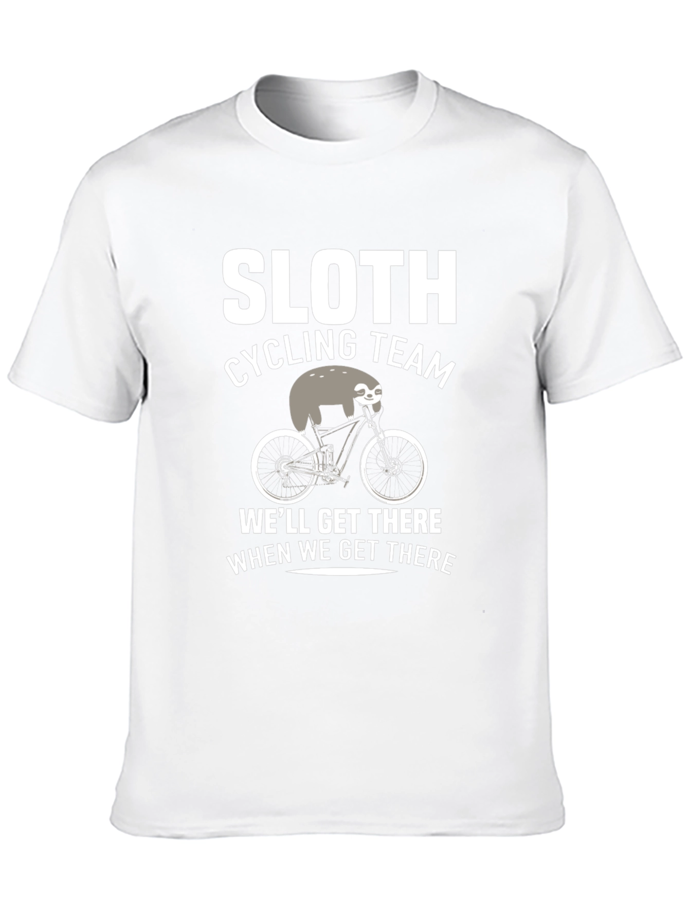 Sloth Cycling Team Black Graphic T-Shirt
