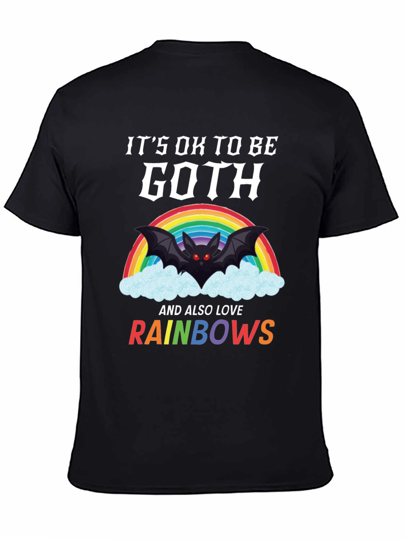 Its Ok to Be Goth Rainbow T-Shirt