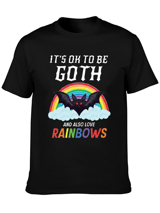 Its Ok to Be Goth Rainbow T-Shirt