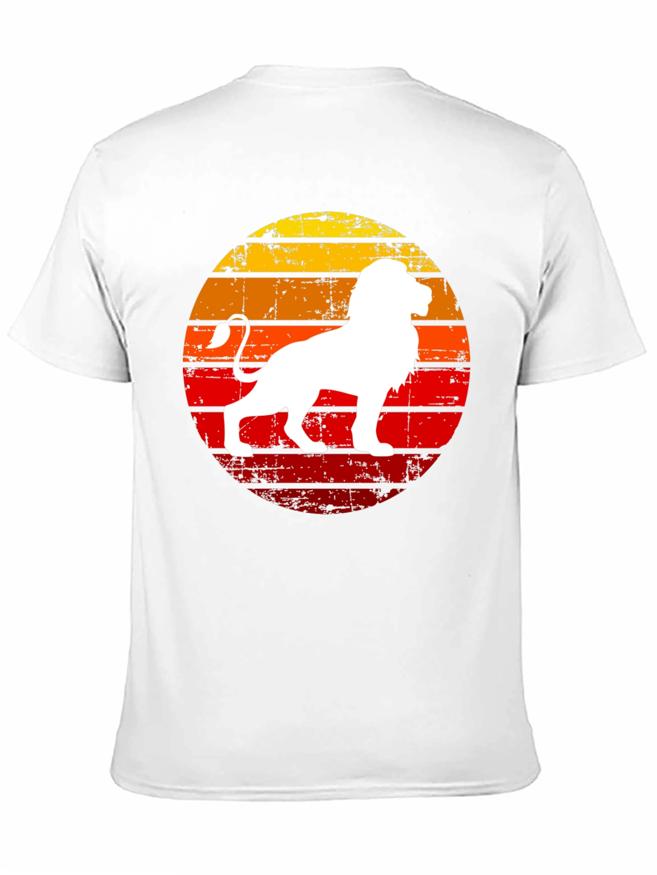 Retro Lion Graphic Tee - Sunset Design