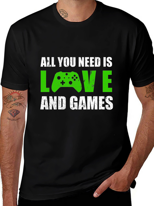 Gamer Love T-Shirt - All You Need Is Love & Games