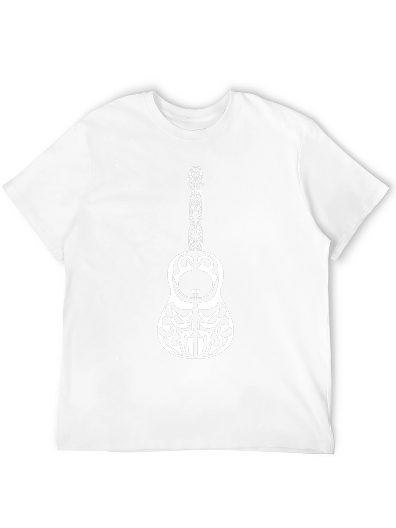 Tribal Guitar Graphic Tee - Stylish Music Lover Shirt