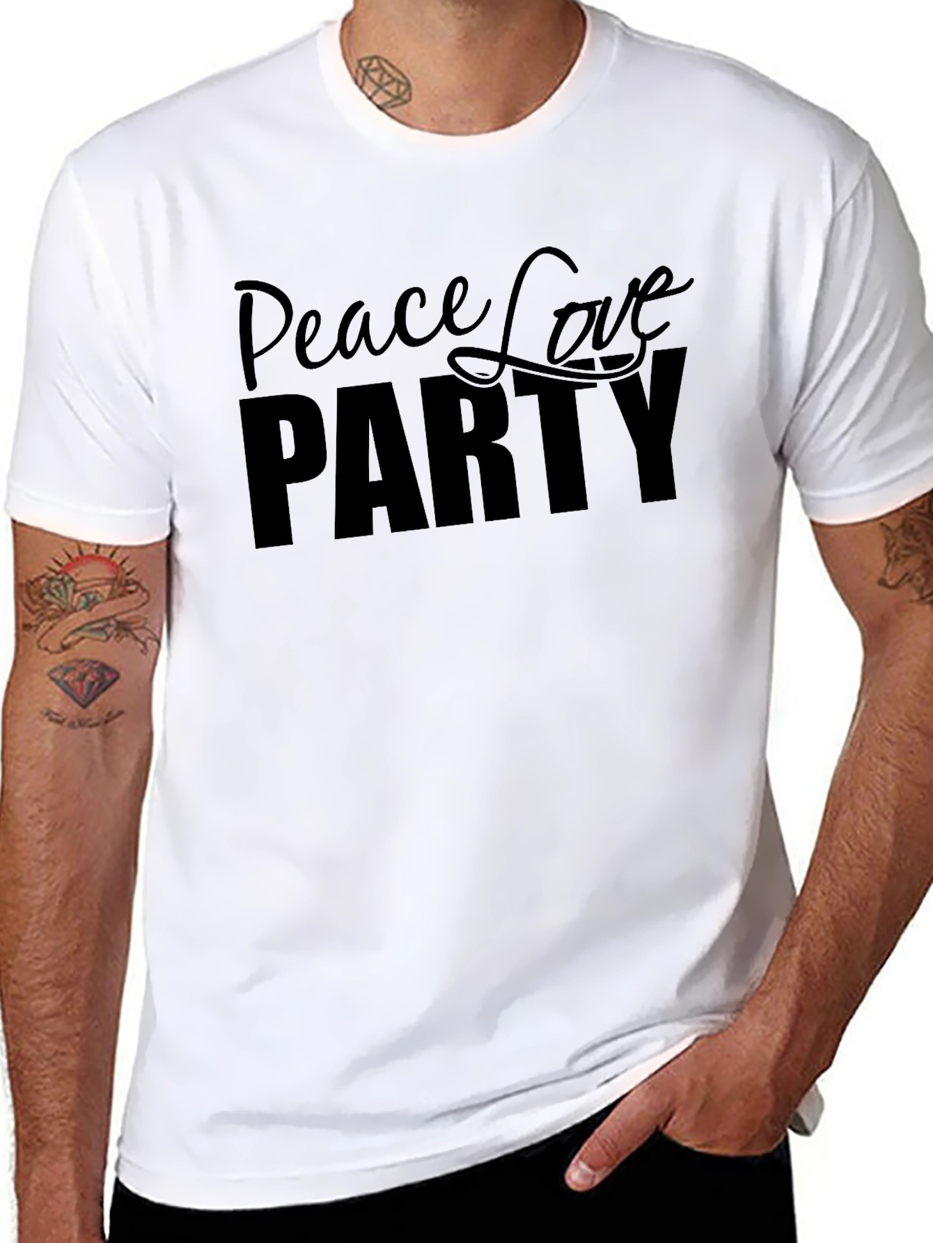 Peace Love Party Graphic T-Shirt