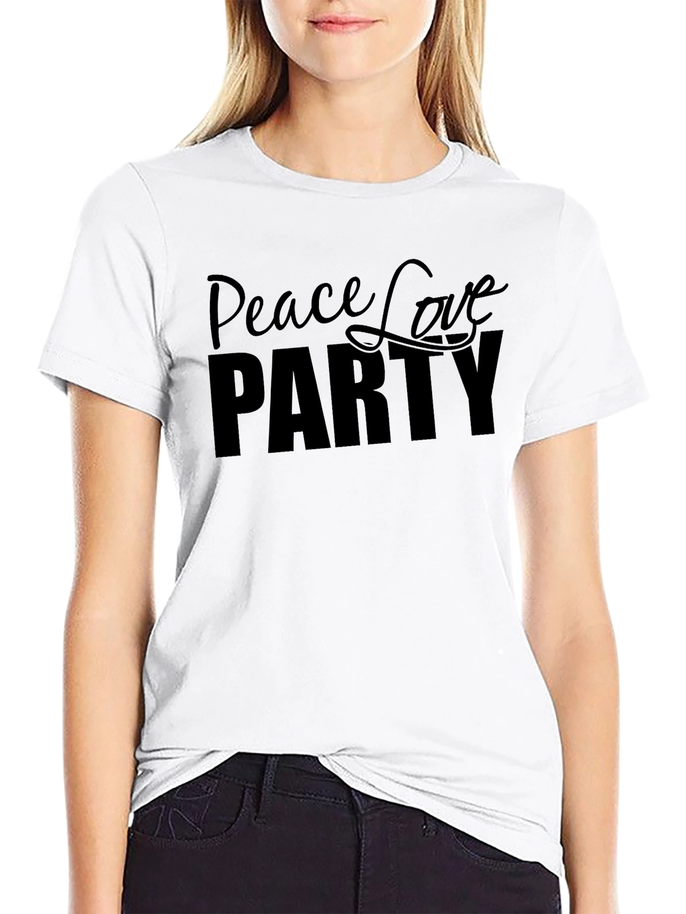 Peace Love Party Graphic T-Shirt
