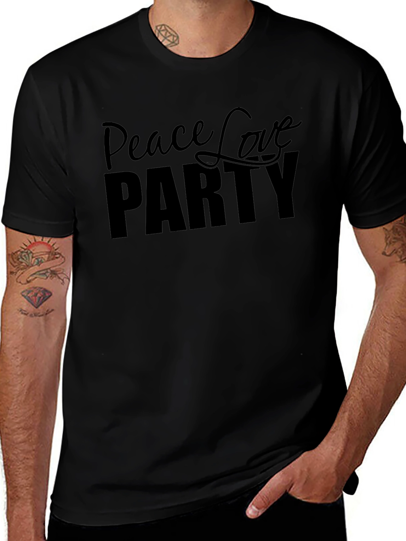 Peace Love Party Graphic T-Shirt