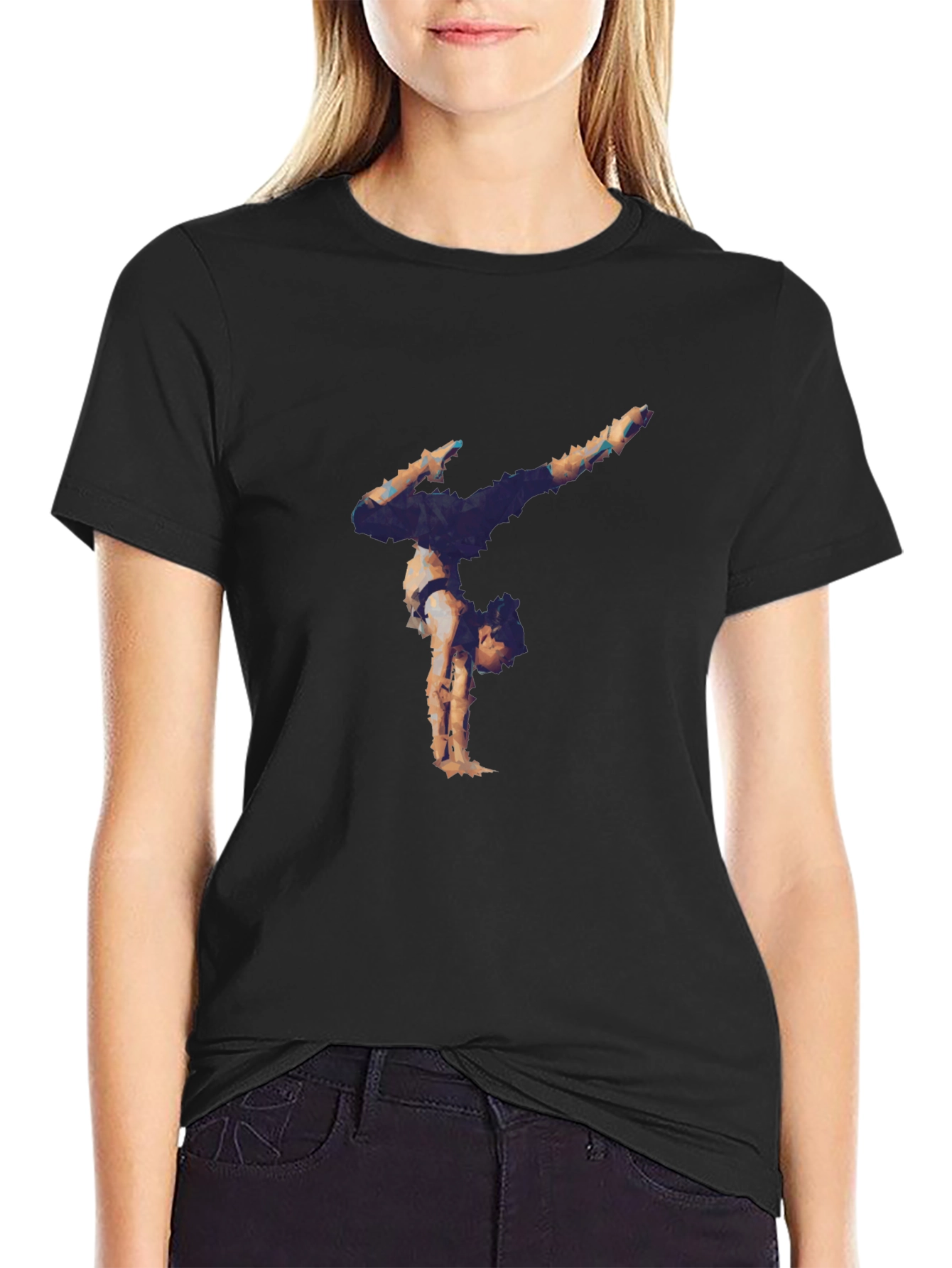 Artistic Gymnastics Graphic Tee - Black