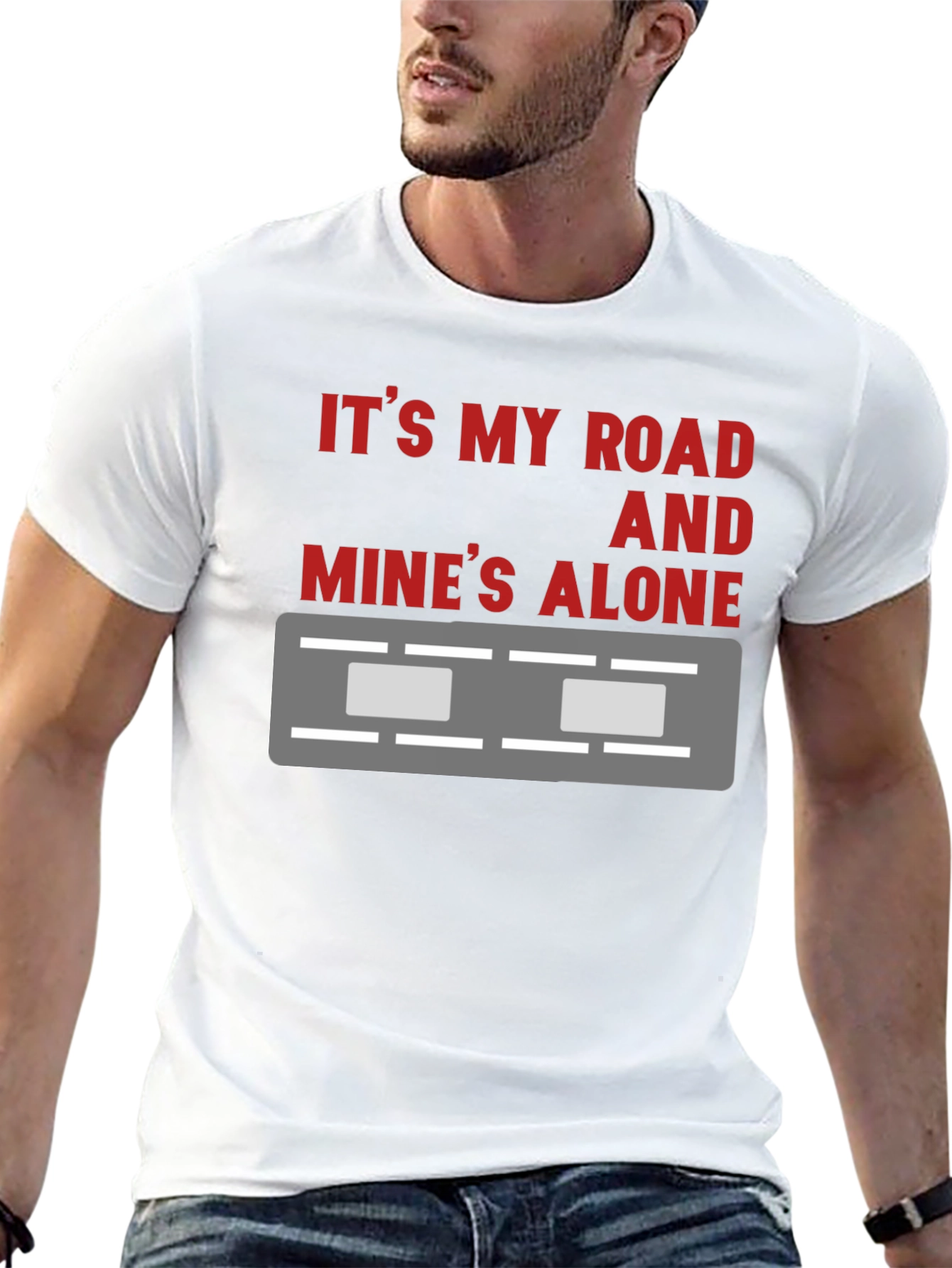 Its My Road T-Shirt - Black Crew Neck