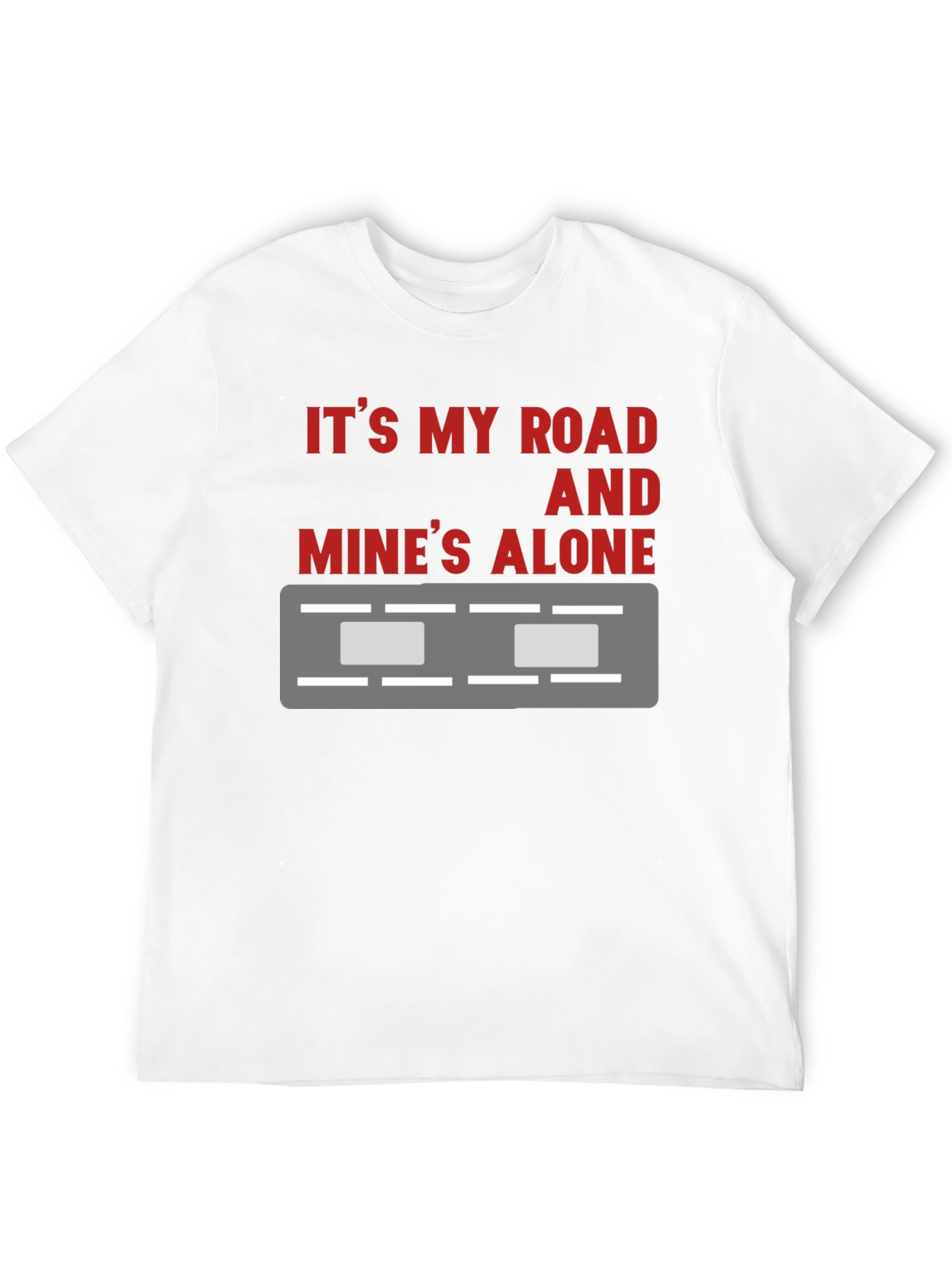 Its My Road T-Shirt - Black Crew Neck