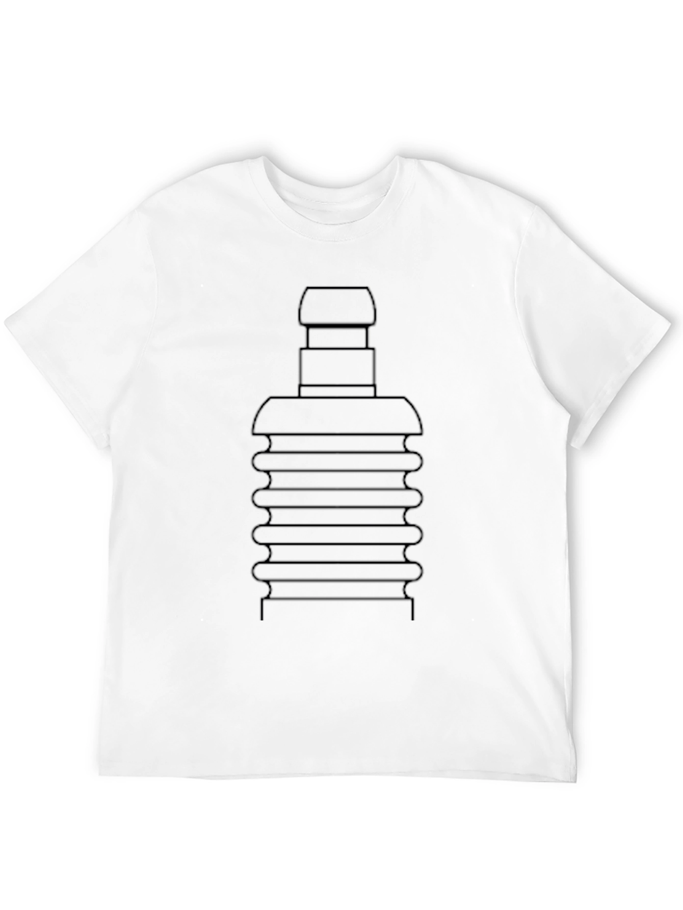 Novelty Plunger Graphic Tee - Black Cotton Blend