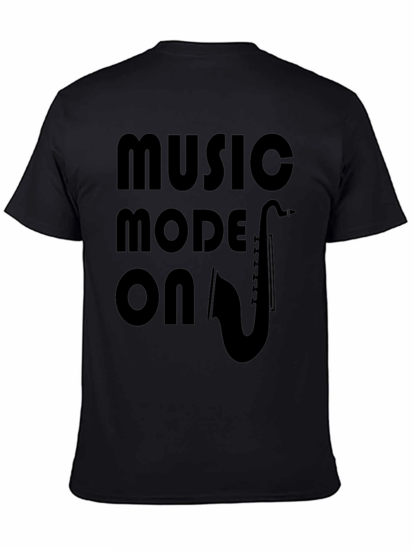 Music Mode On Graphic Tee - Saxophone Design
