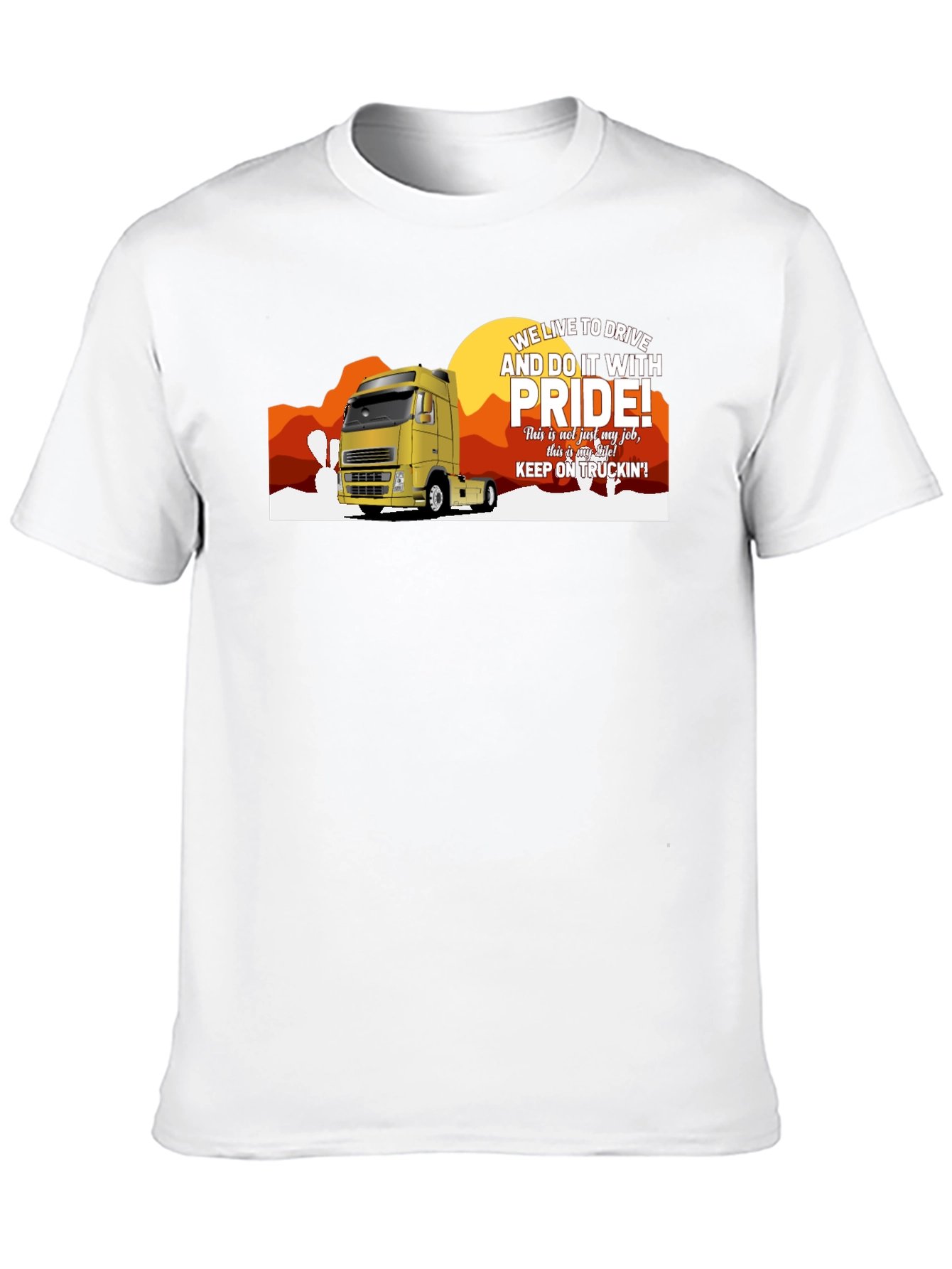 Trucker Pride T-Shirt - We Live to Drive