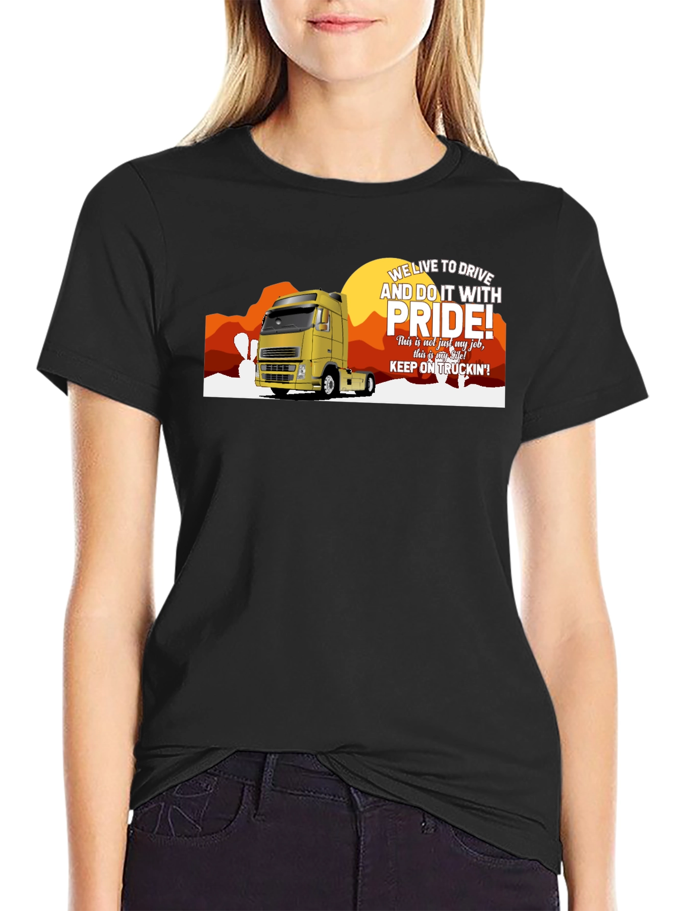 Trucker Pride T-Shirt - We Live to Drive