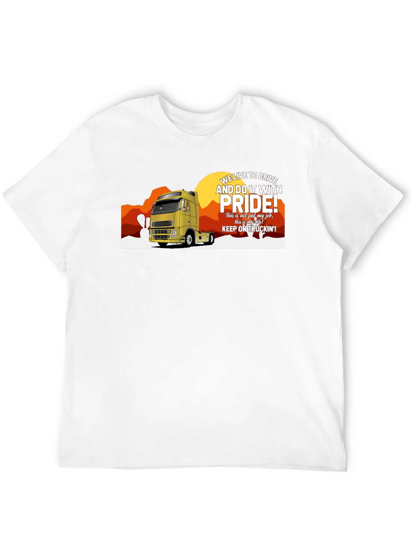 Trucker Pride T-Shirt - We Live to Drive