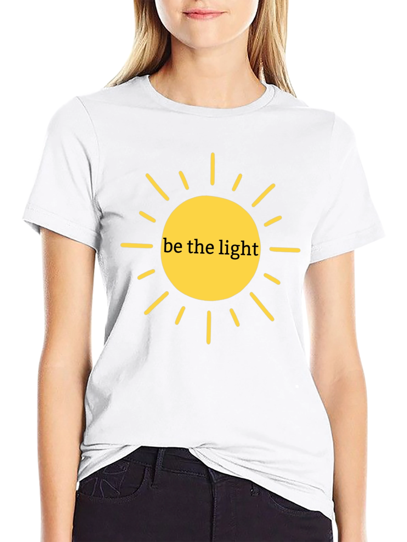 Be the Light Graphic Tee - Black Casual T-Shirt