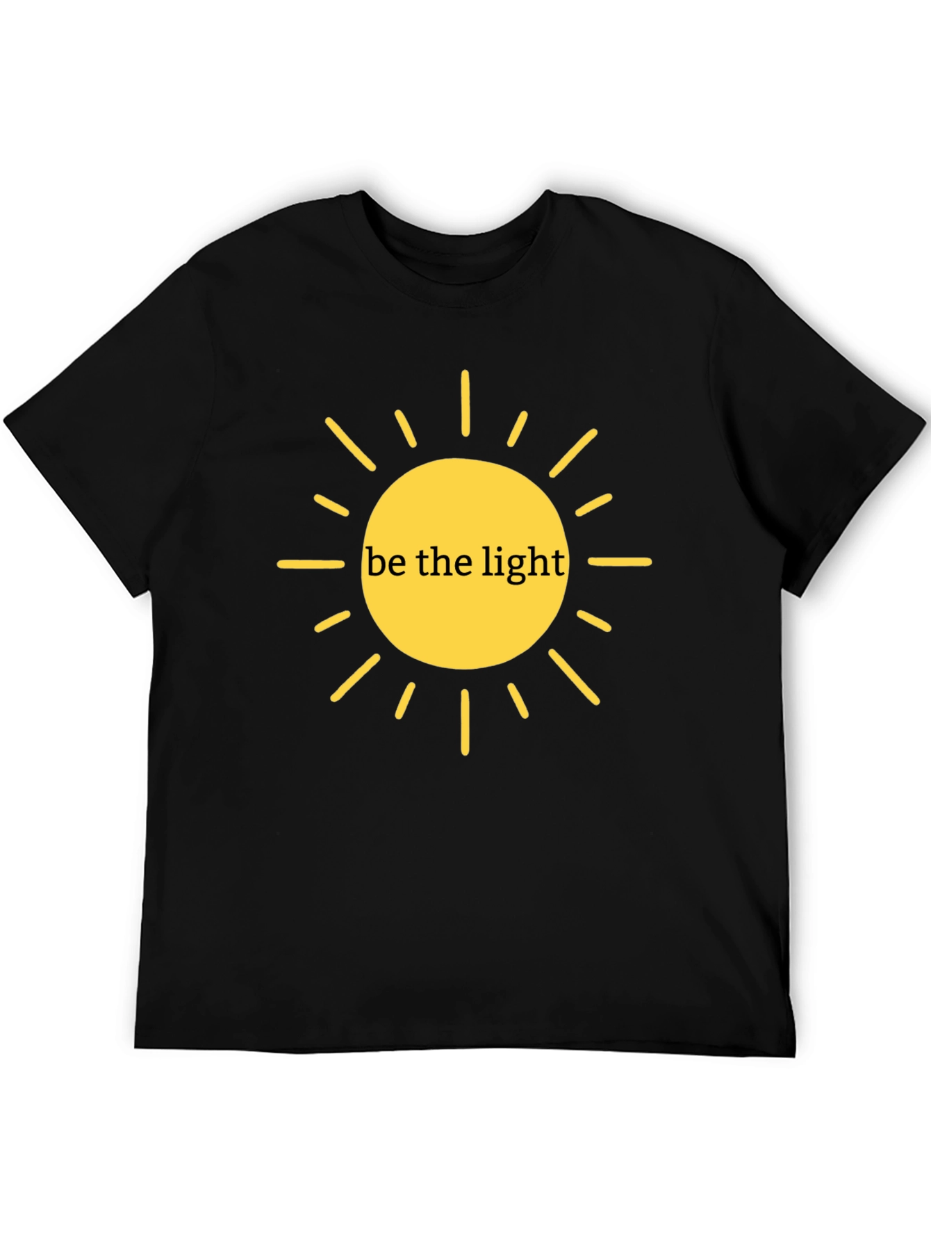 Be the Light Graphic Tee - Black Casual T-Shirt