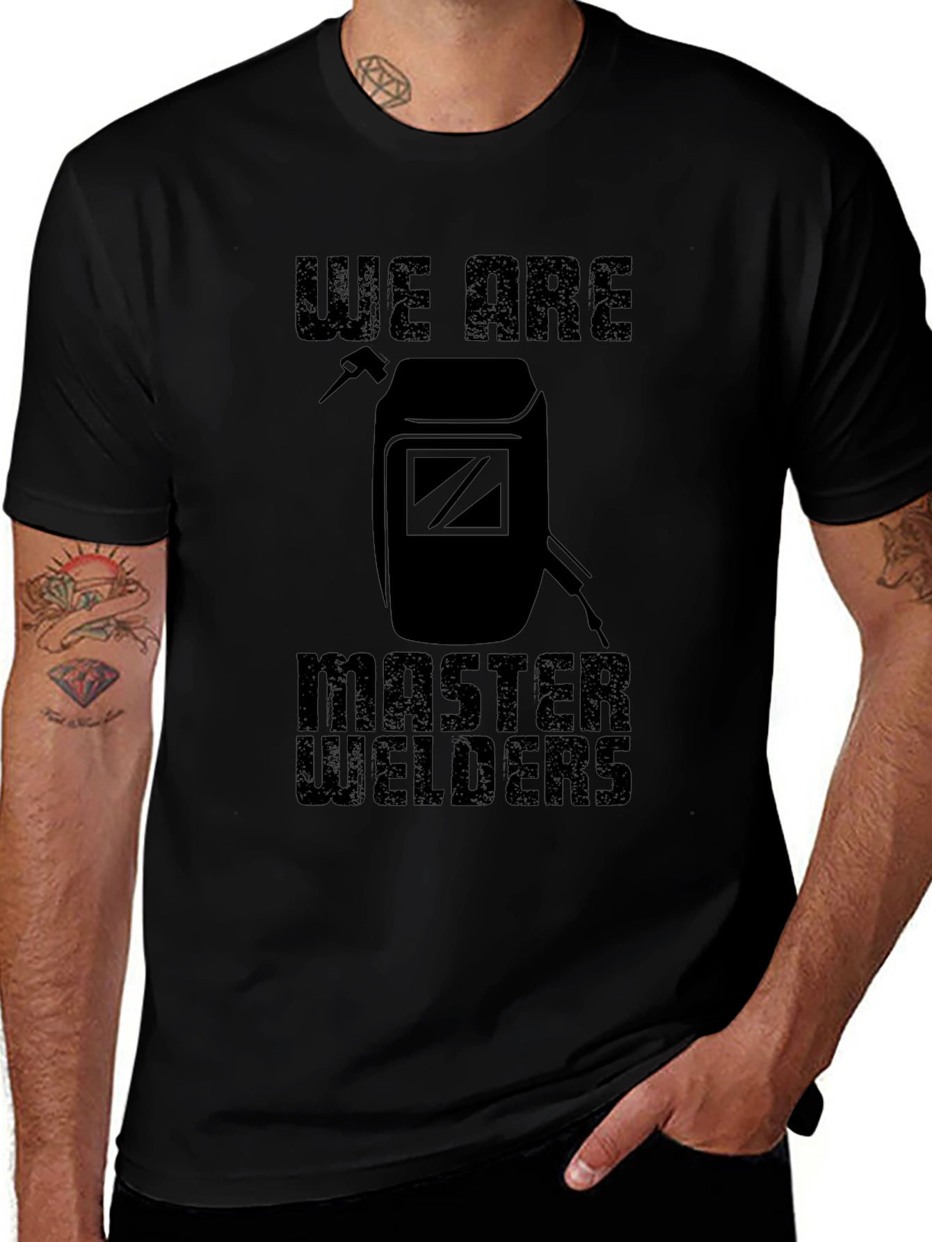 We Are Master Welders Black Graphic T-Shirt