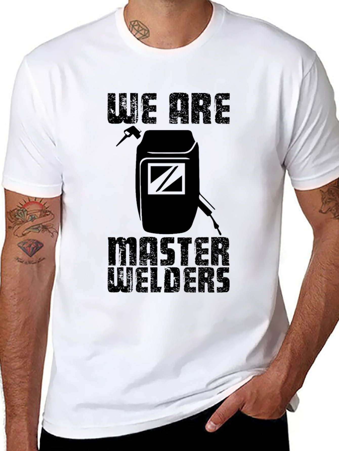 We Are Master Welders Black Graphic T-Shirt