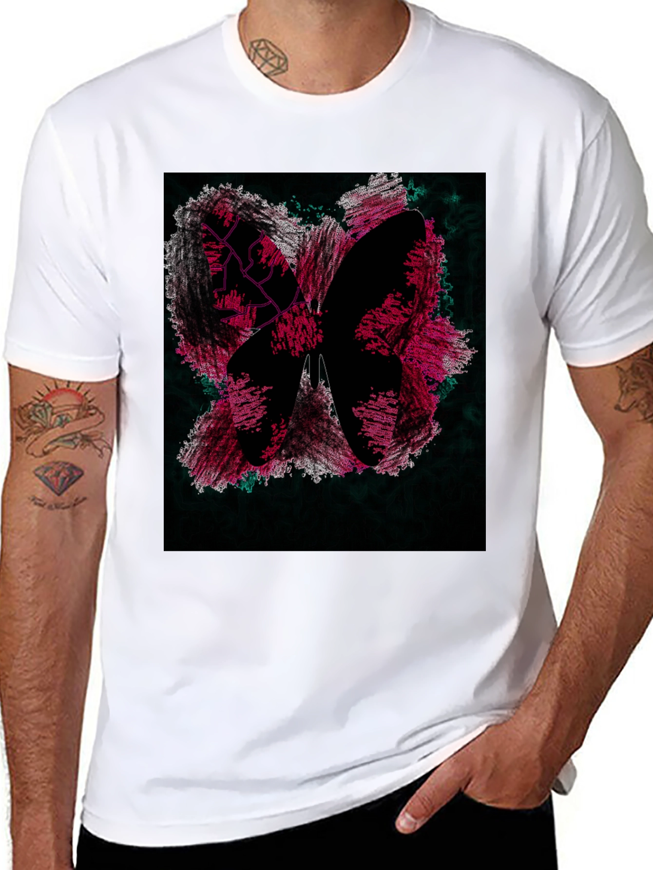 Butterfly Graphic Black T-Shirt