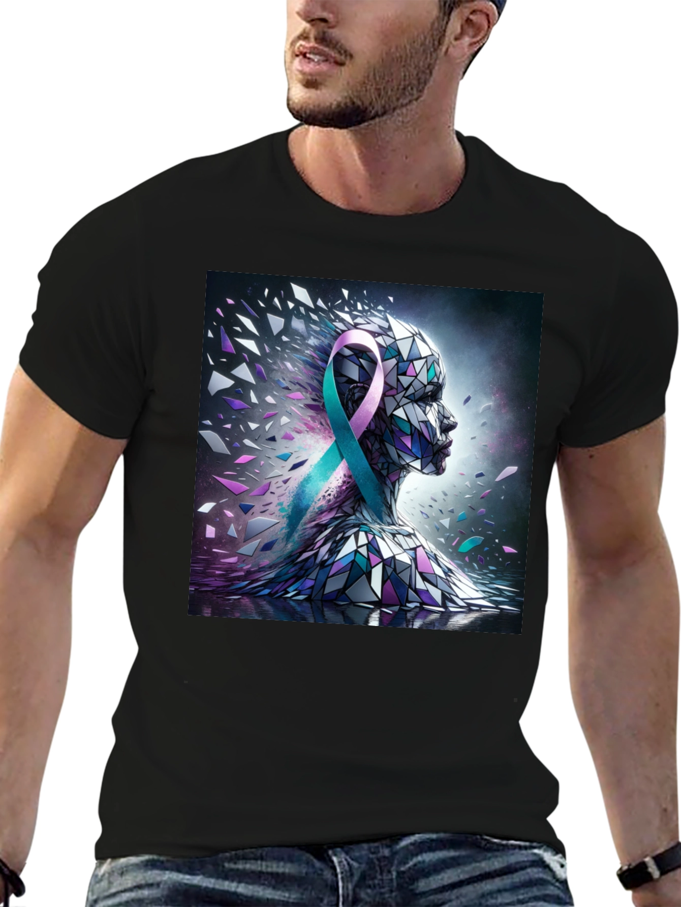 Awareness Ribbon Mosaic Graphic Tee