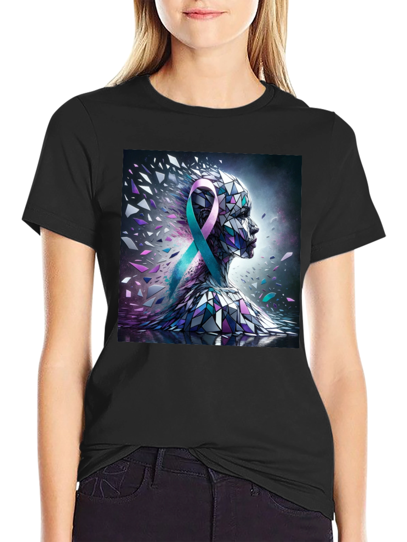 Awareness Ribbon Mosaic Graphic Tee