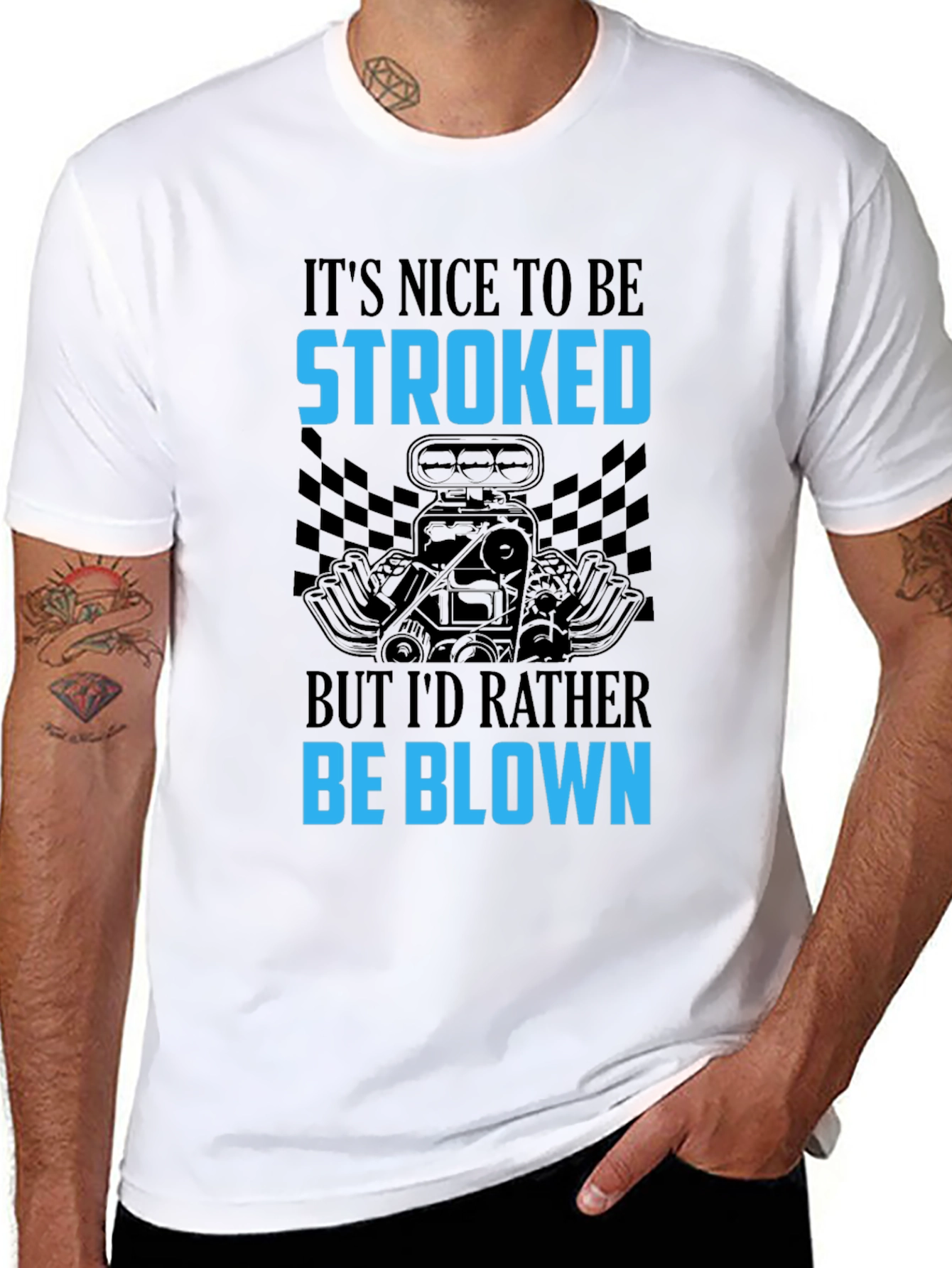 Its Nice To Be Stroked Funny Car T-Shirt