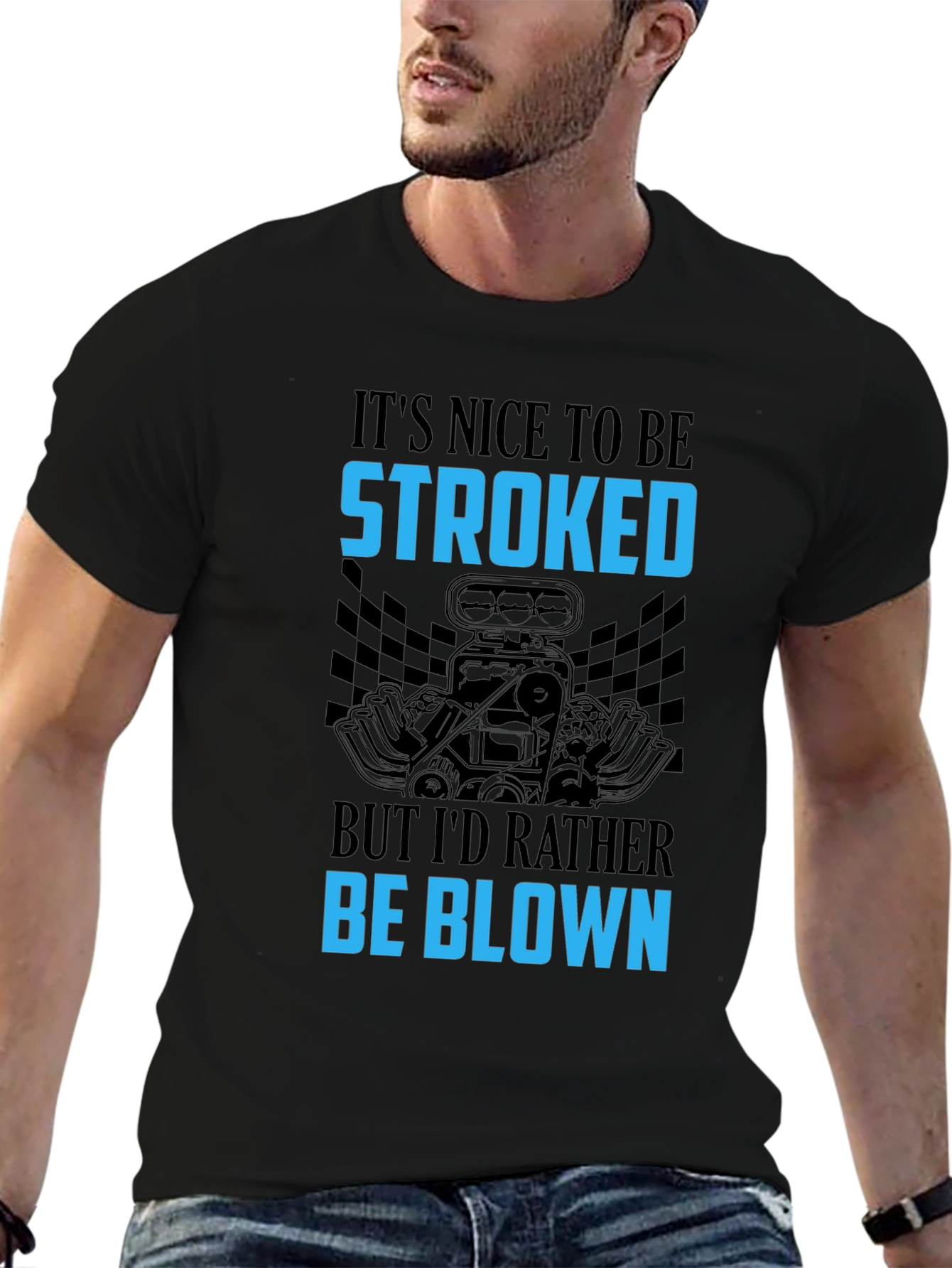 Its Nice To Be Stroked Funny Car T-Shirt