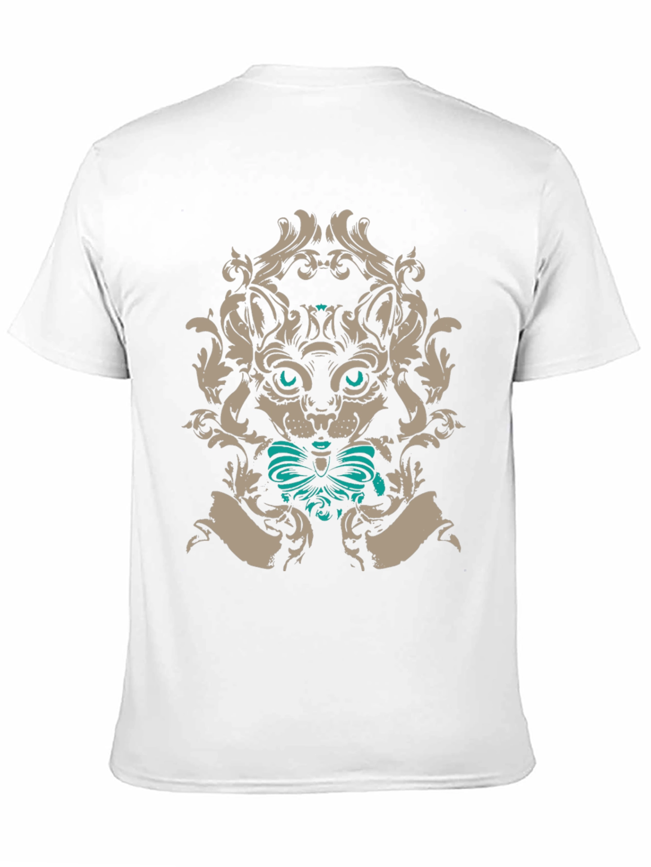 Cat T-Shirt: Baroque Cat with Bowtie