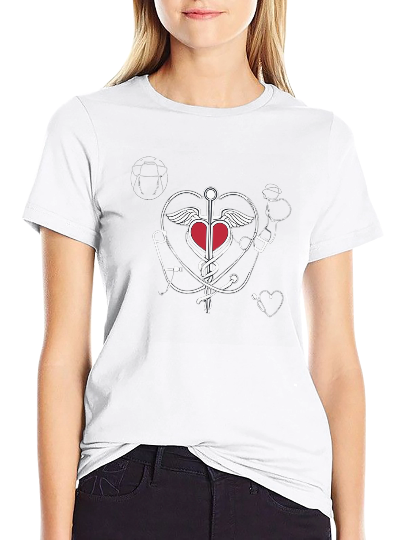 Heartbeat Stethoscope Graphic Tee