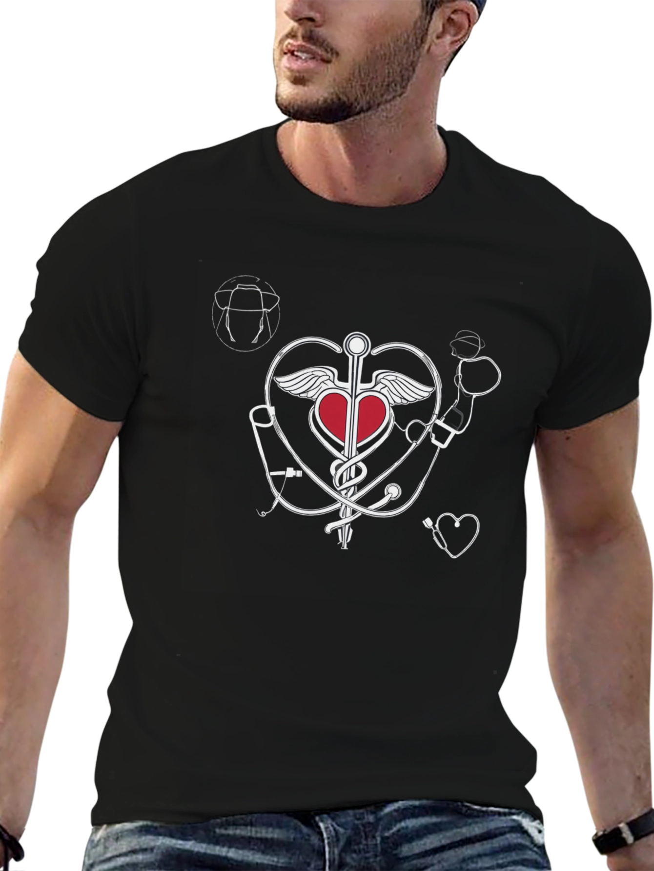 Heartbeat Stethoscope Graphic Tee