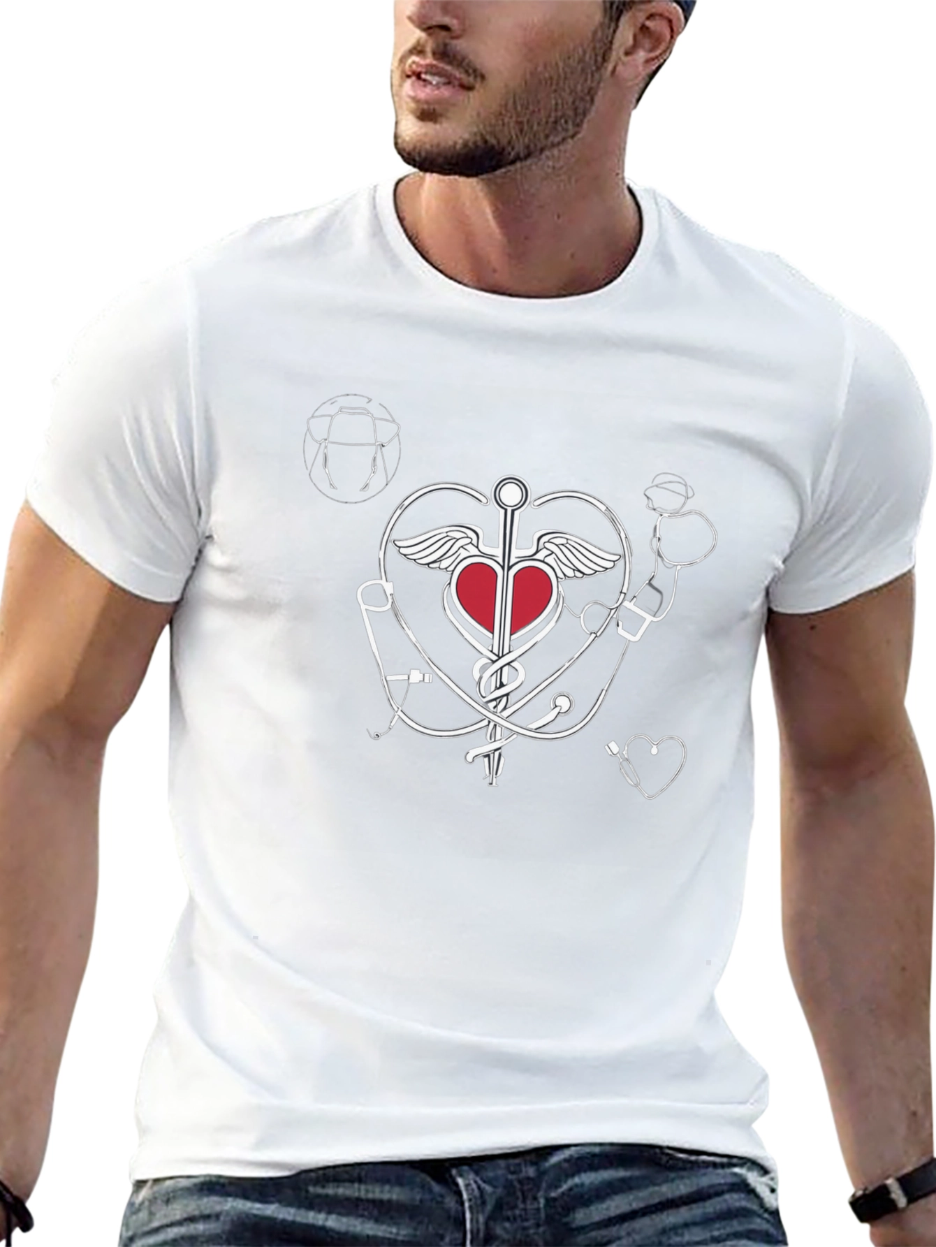 Heartbeat Stethoscope Graphic Tee