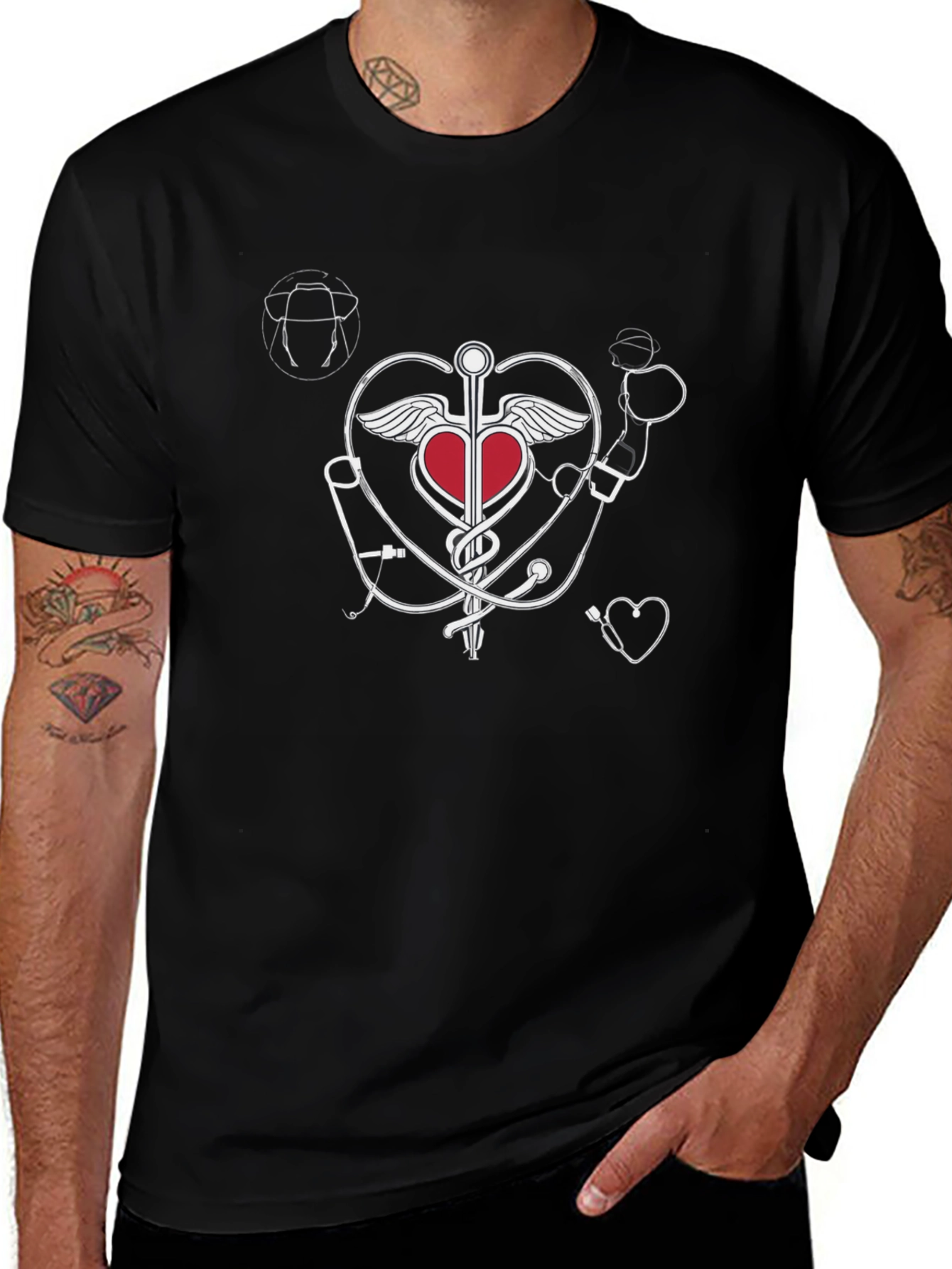 Heartbeat Stethoscope Graphic Tee