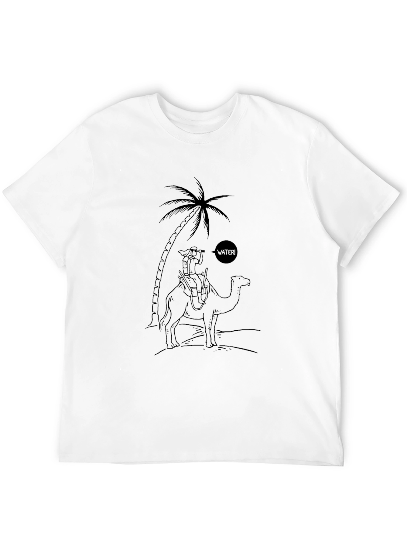 Camel Desert Water Graphic T-Shirt