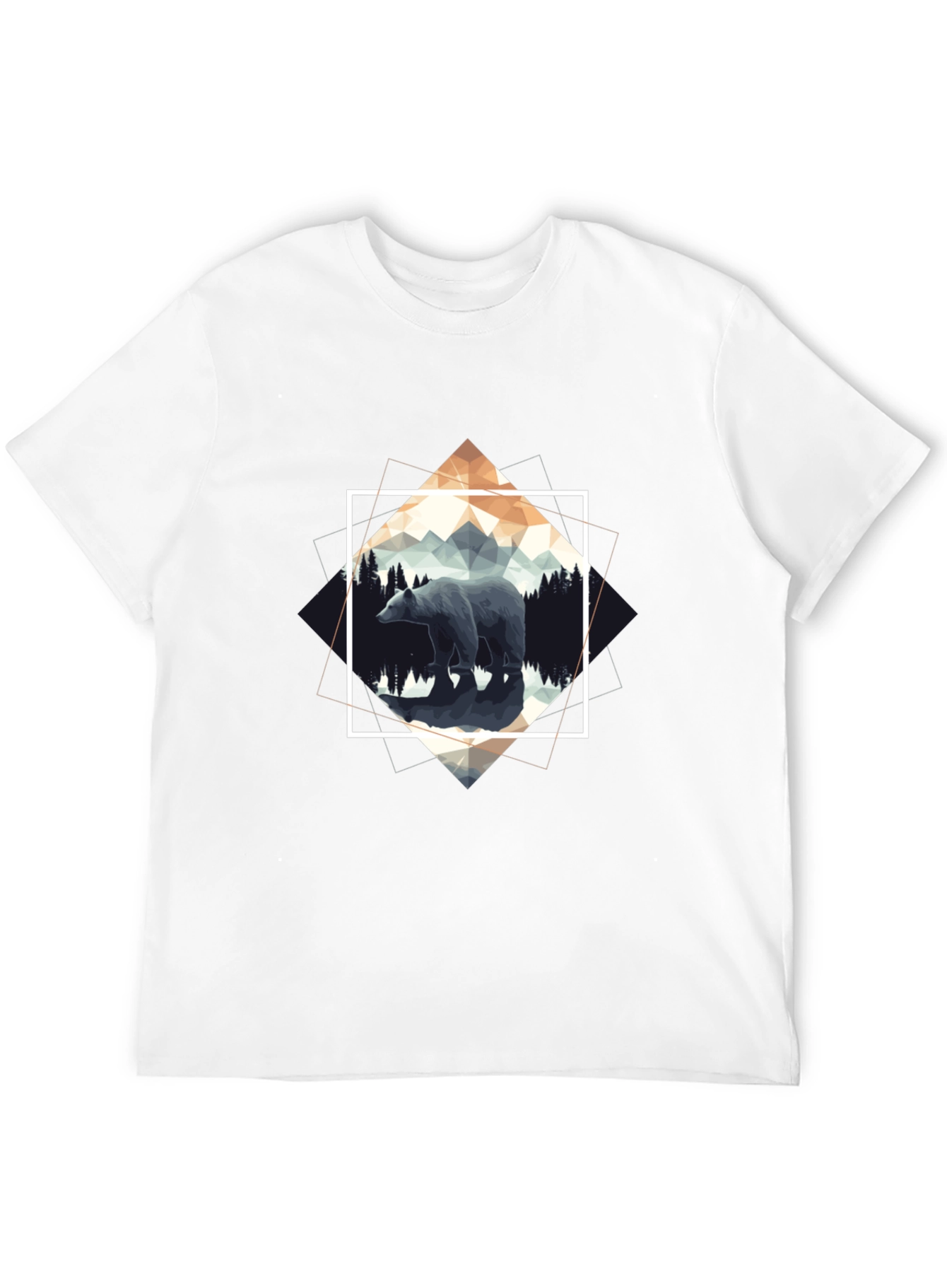 Geometric Bear Graphic Tee