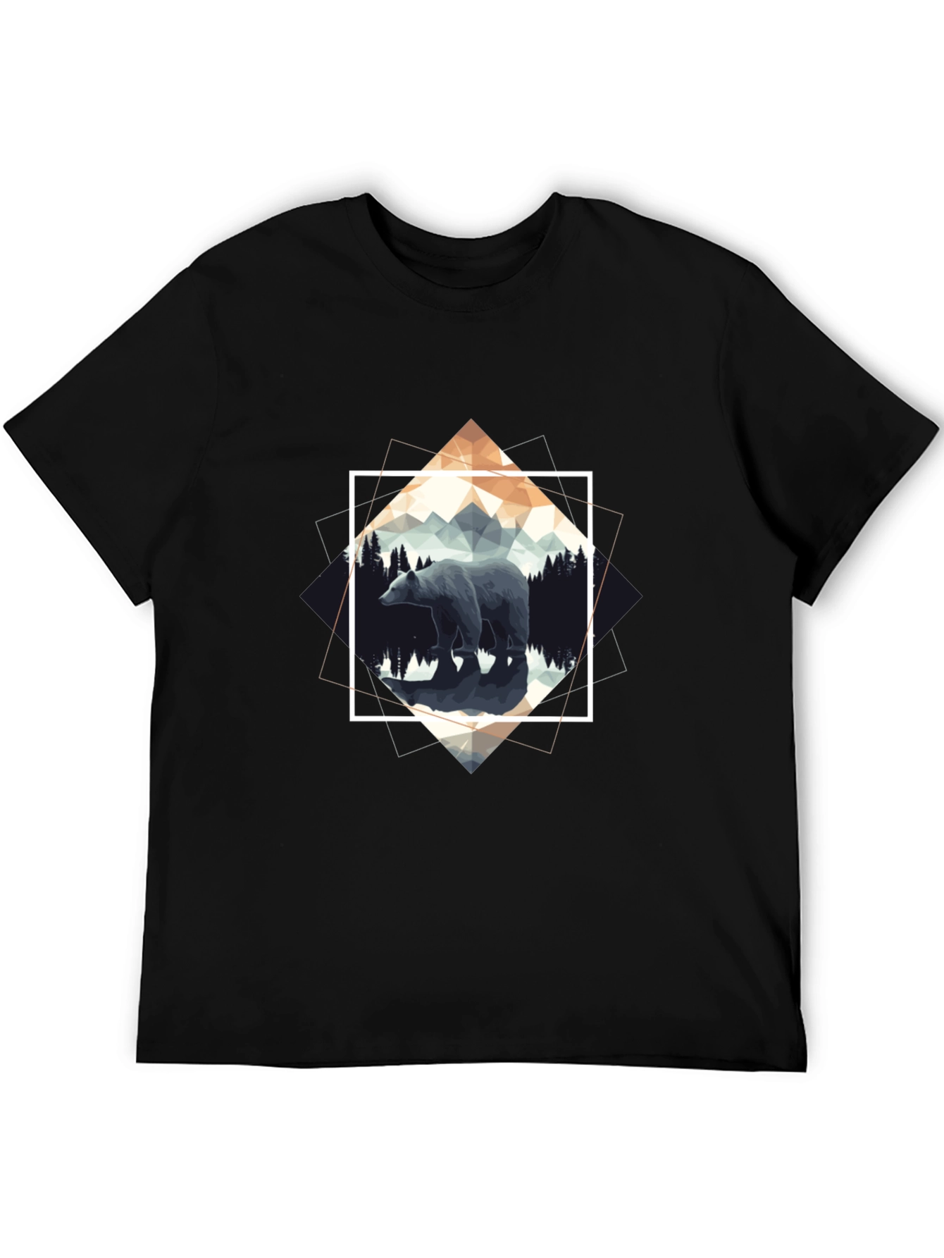 Geometric Bear Graphic Tee