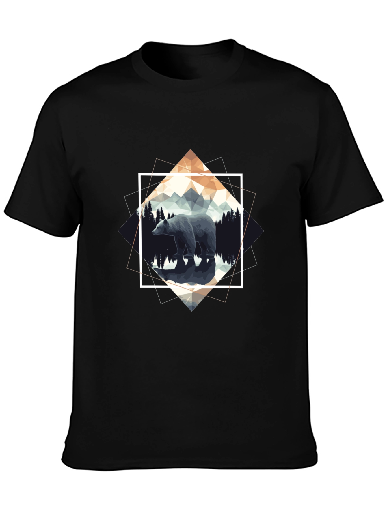 Geometric Bear Graphic Tee