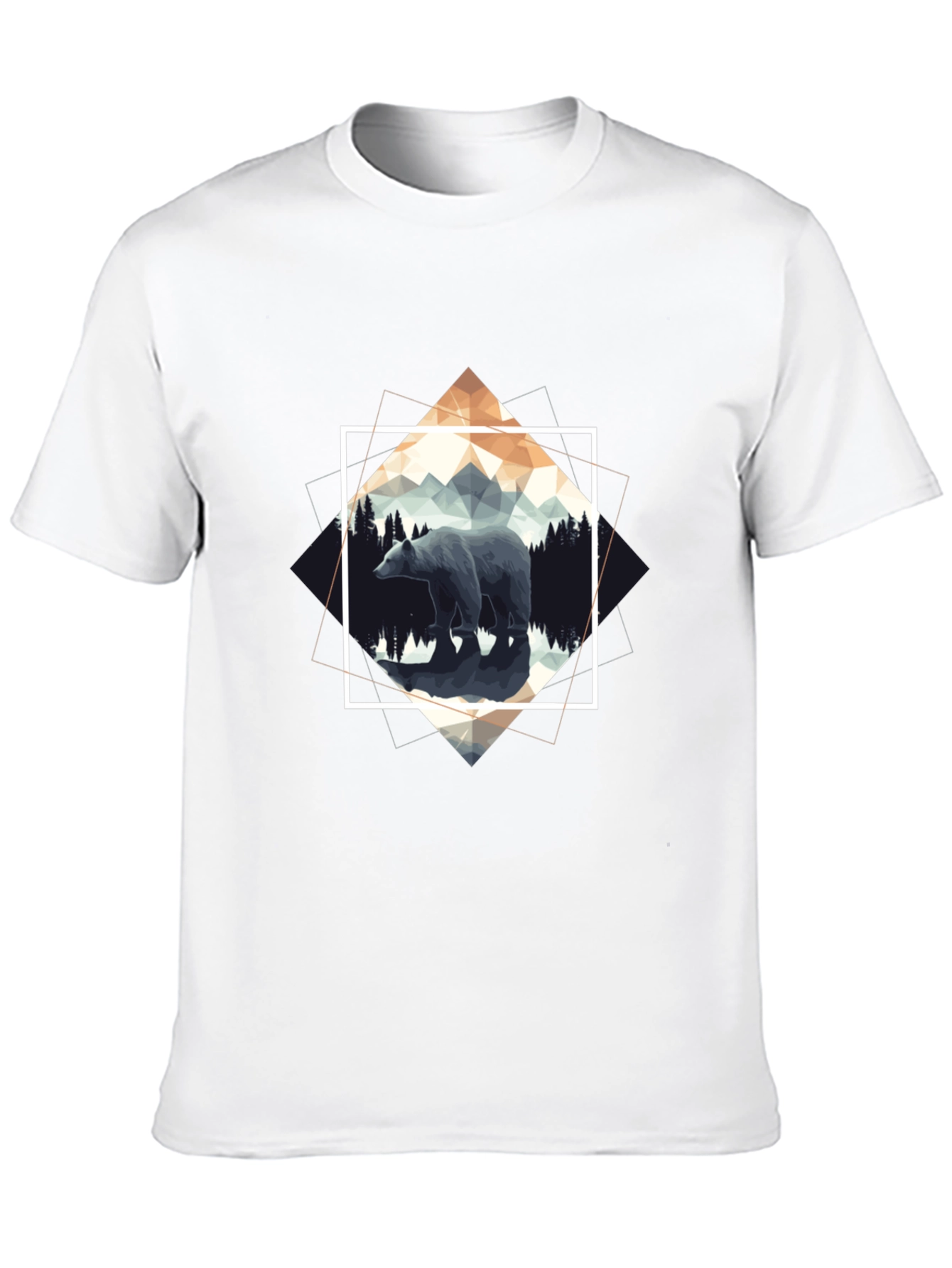 Geometric Bear Graphic Tee