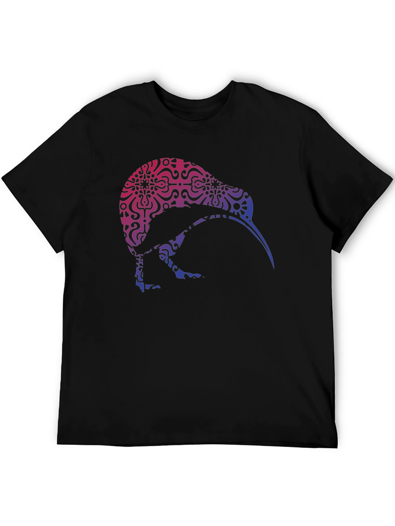 Kiwi Bird Patterned Graphic T-Shirt